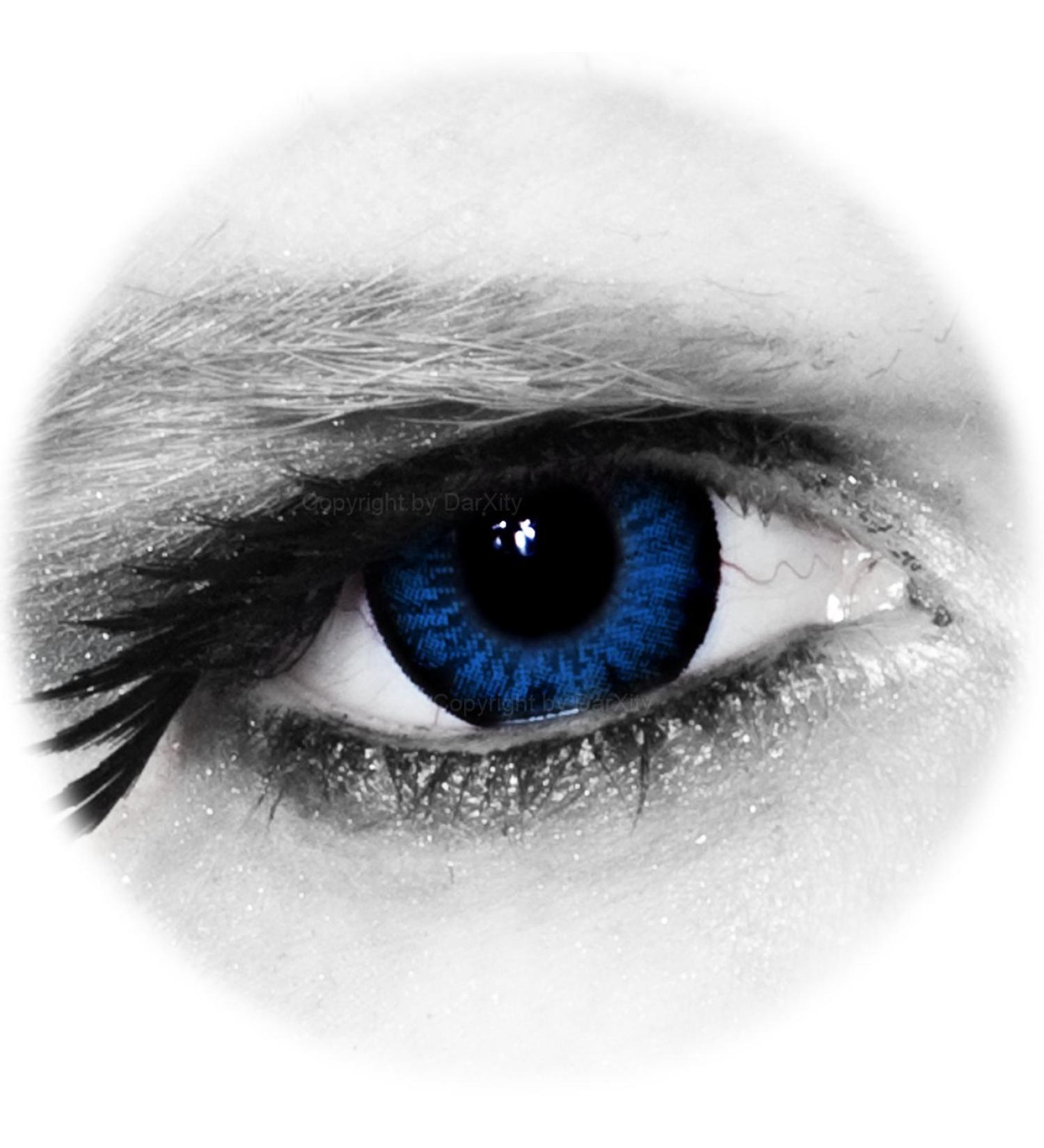 Buy Big Sexy Sweet Colored Contact Lenses - Cool Blue | Free Lens Container | Darxity - Perfect for Big Eyes - Available with/without Prescription - Buy Online on GoSupps.com