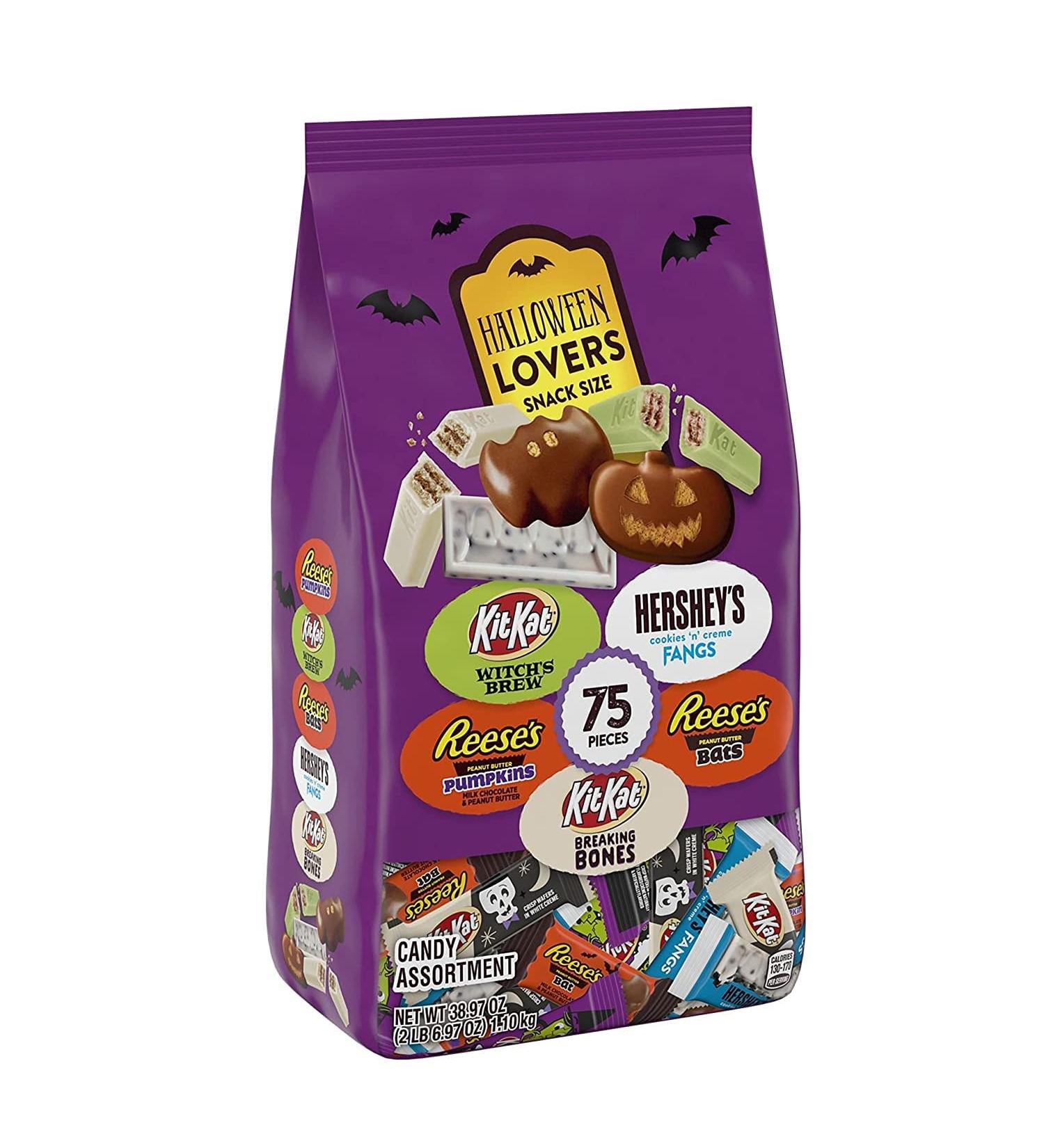 Halloween Candy Variety Bag: REESE'S, KIT KAT, HERSHEY'S Milk Chocolate & Creme - 38.97 oz (75 Pieces) - Buy Online on GoSupps.com