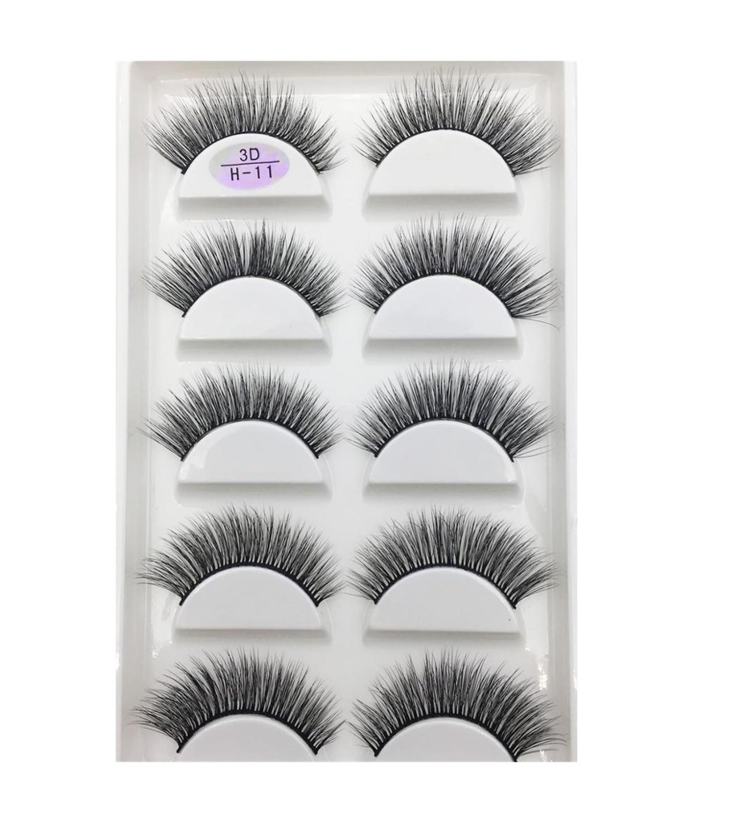 UAMOU 10/50 Boxes 5 Pairs 3D Mink False Eyelashes Hair Natural Cross Long Messy Makeup Fake Eye Lashes Extension Make Up Faux Cils Cheerfully (Color : 5Pairs H 11 Size : 100 Boxes 500Pairs) - Buy Online on GoSupps.com