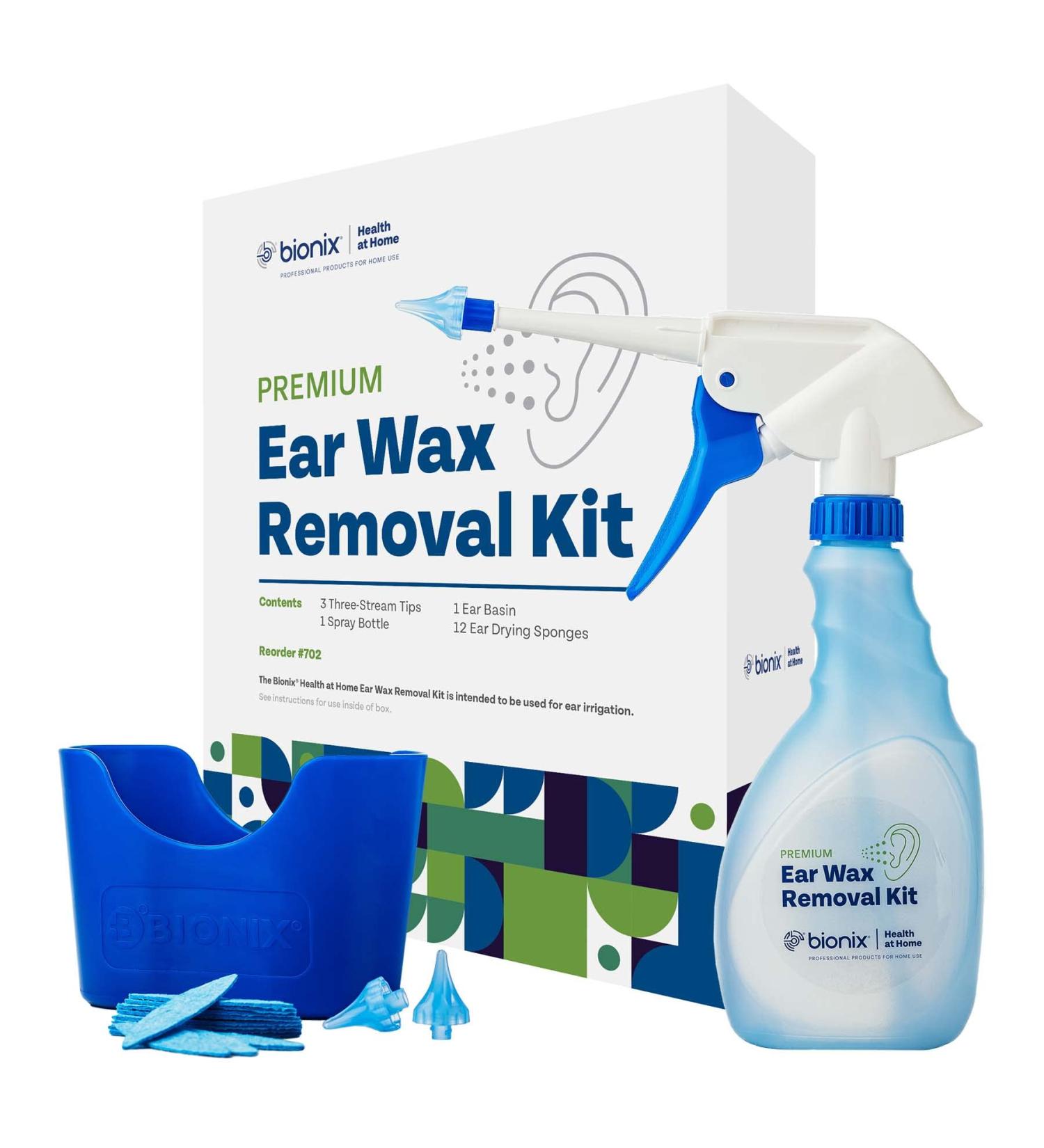 Bionix Ear Wax Removal Kit - Safe & Easy-to-Use Solution for Earwax Buildup Removal - Ideal for Healthcare Consumers - 17 Piece Kit - Buy Online on GoSupps.com