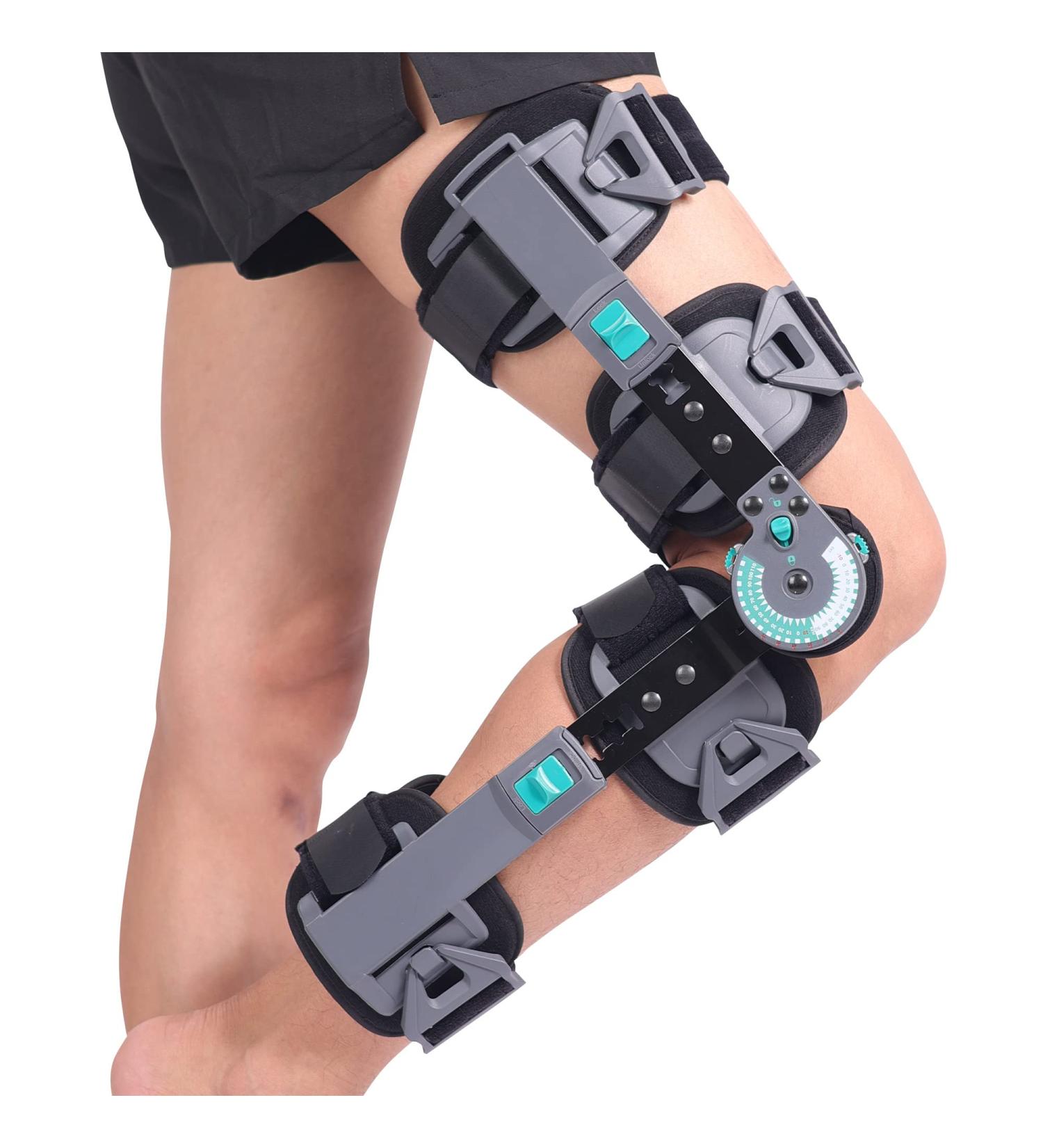 Doukom Hinged Knee Brace - Adjustable Post Op Support for ACL, PCL, MCL, Meniscus Tear & Arthritis - Orthopedic Stabilizer for Recovery - Buy Online on GoSupps.com