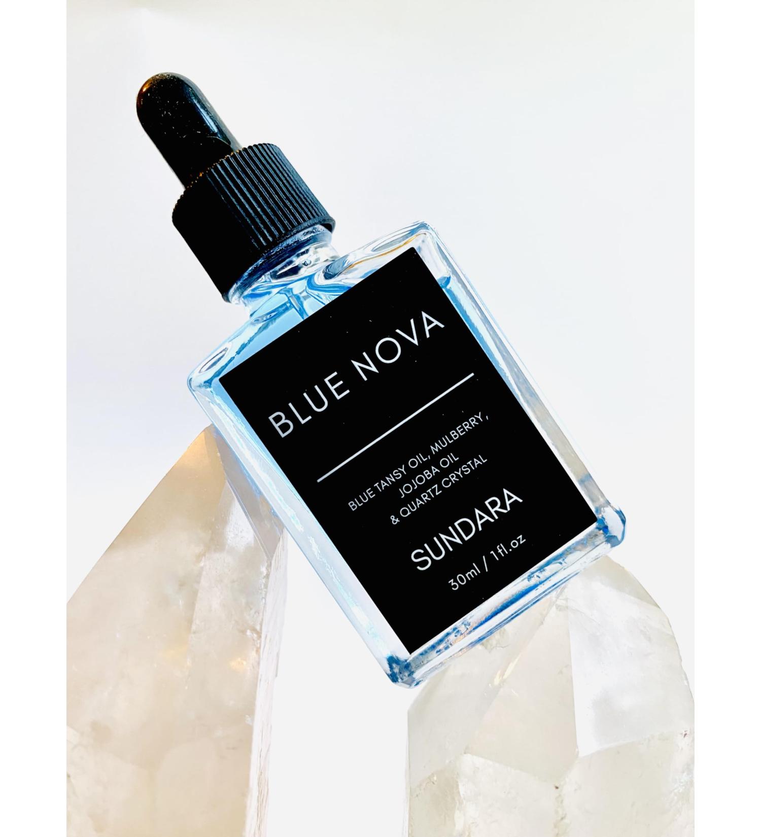 Sundara Blue Nova Acne Oil | Blue Tansy Acne Treatment for Face Chest & Back | Reduces Redness & Inflammation | Ideal for Acne-Prone Sensitive & Oily Skin - Buy Online on GoSupps.com