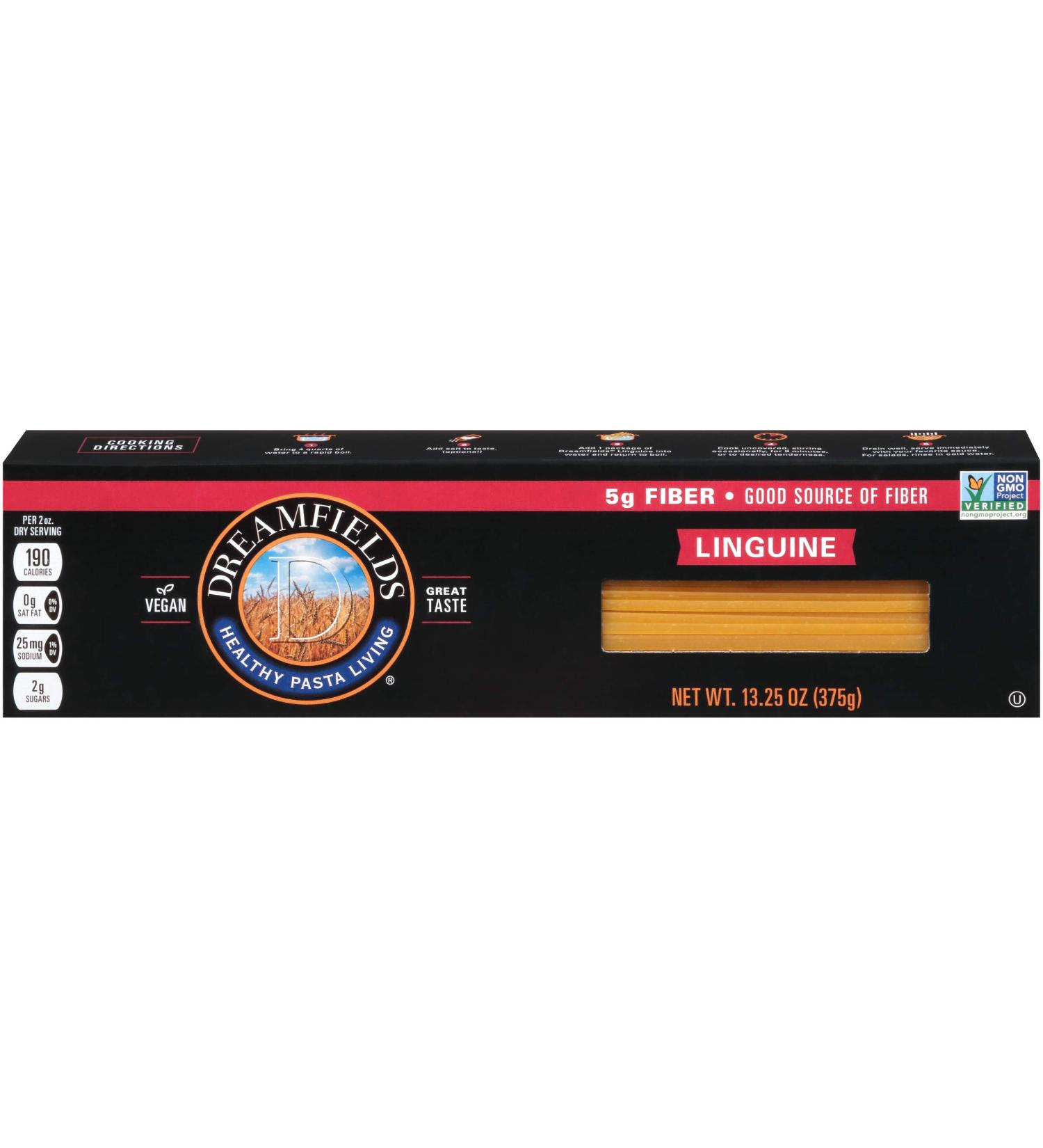 Dreamfields Healthy Pasta Living Linguine 13.25oz - Pack of 10 - Buy Online on GoSupps.com