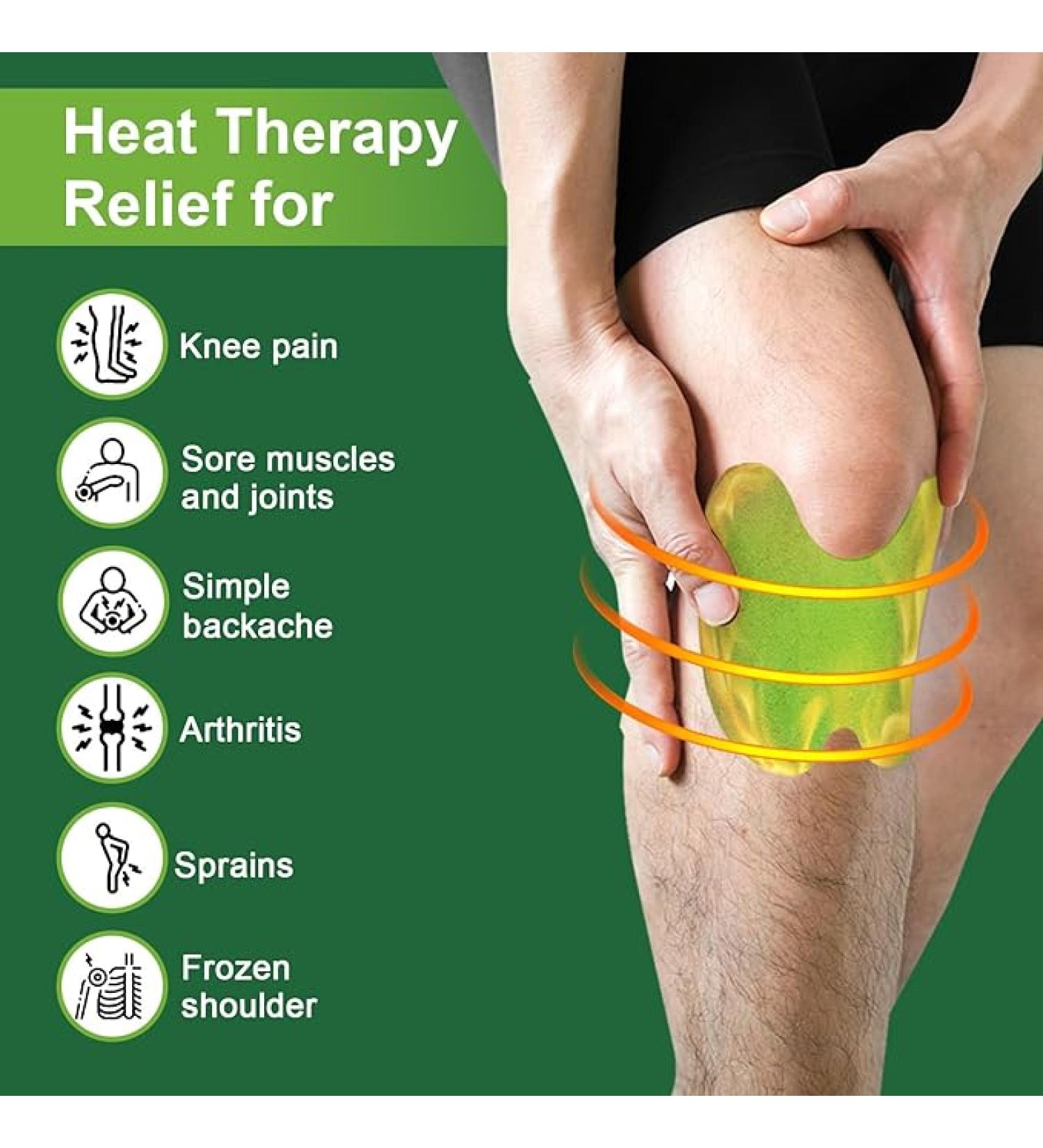 WILD+ Knee Pain Relief Patches 40pcs Heat Patches for Knee Natural Knee Patches for Pain Relief Bone on Bone Herbal Plaster Pain Patches for Long Lasting Relief Back Joint Back Neck Shoulder - Buy Online on GoSupps.com