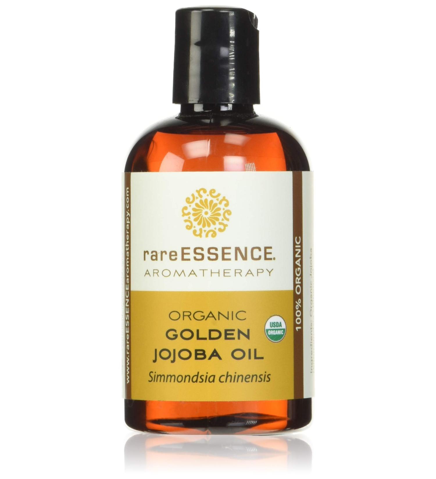 Organic Golden Jojoba Oil - RareESSENCE Aromatherapy - 4 FL Oz | Premium Skin & Hair Nourishment - International Shipping Available - Buy Online on GoSupps.com