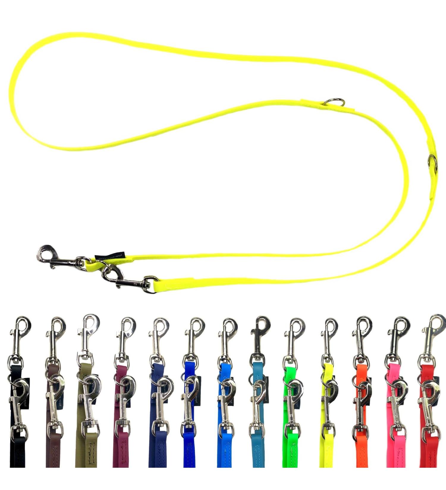 Shop Biothane Dog Leash for Small & Large Dogs | Adjustable 2m-5m | Neon Yellow 13mm | Durable & Stylish - Buy Online on GoSupps.com