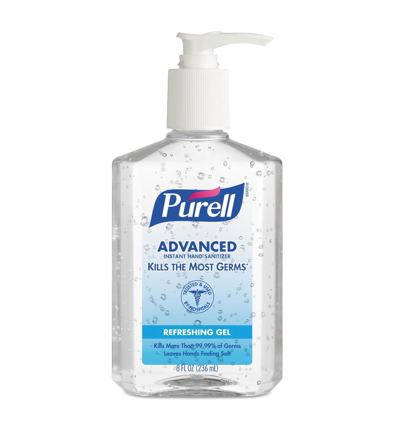 PURELL 965212CT Hand Sanitizer Pump Bottle 8 oz. 12/CT - Clear | Pack of 12 - Buy Online on GoSupps.com