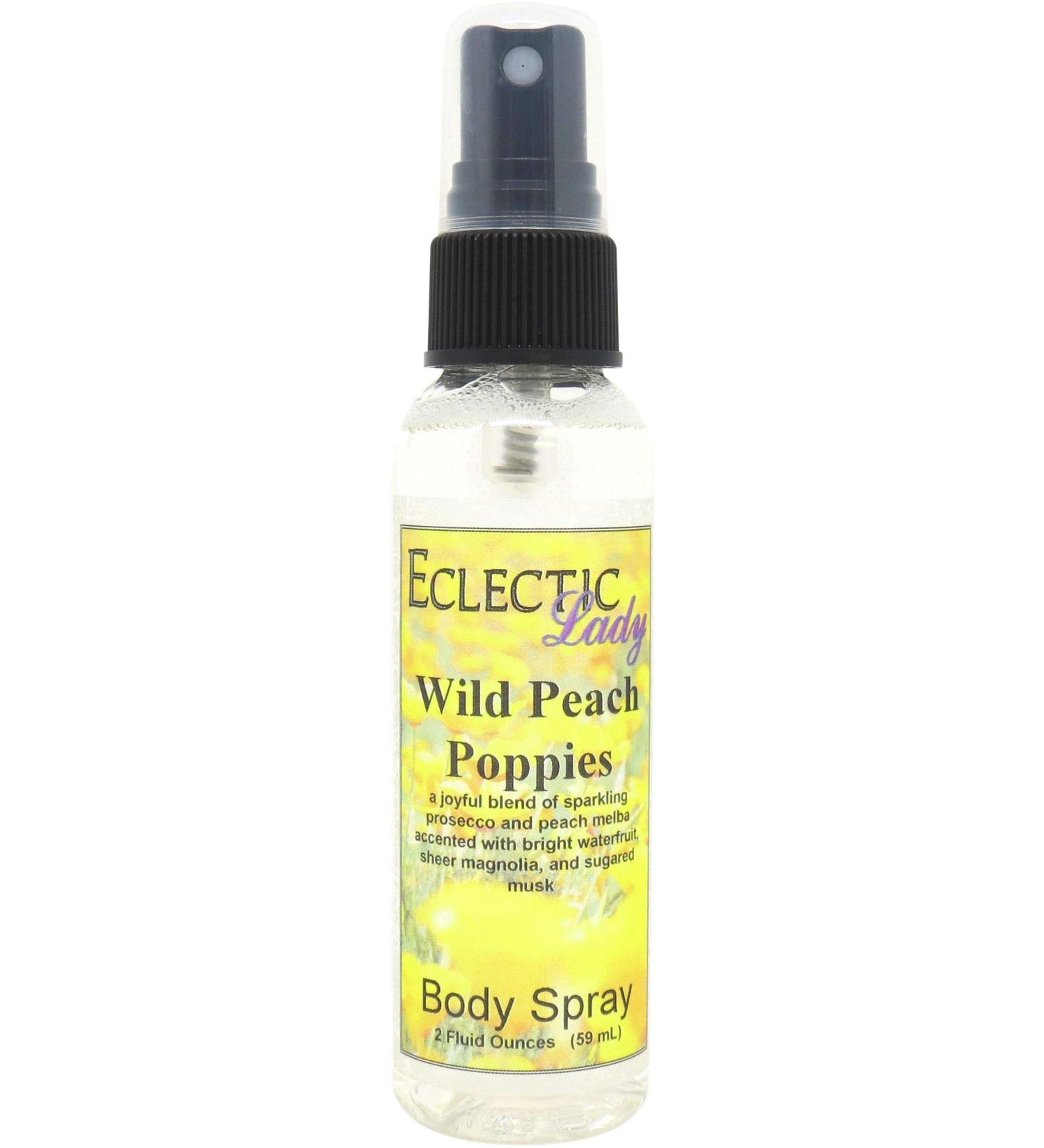 Eclectic Lady Wild Peach Poppies Body Spray (Regular Strength 8 oz) - Buy Online on GoSupps.com