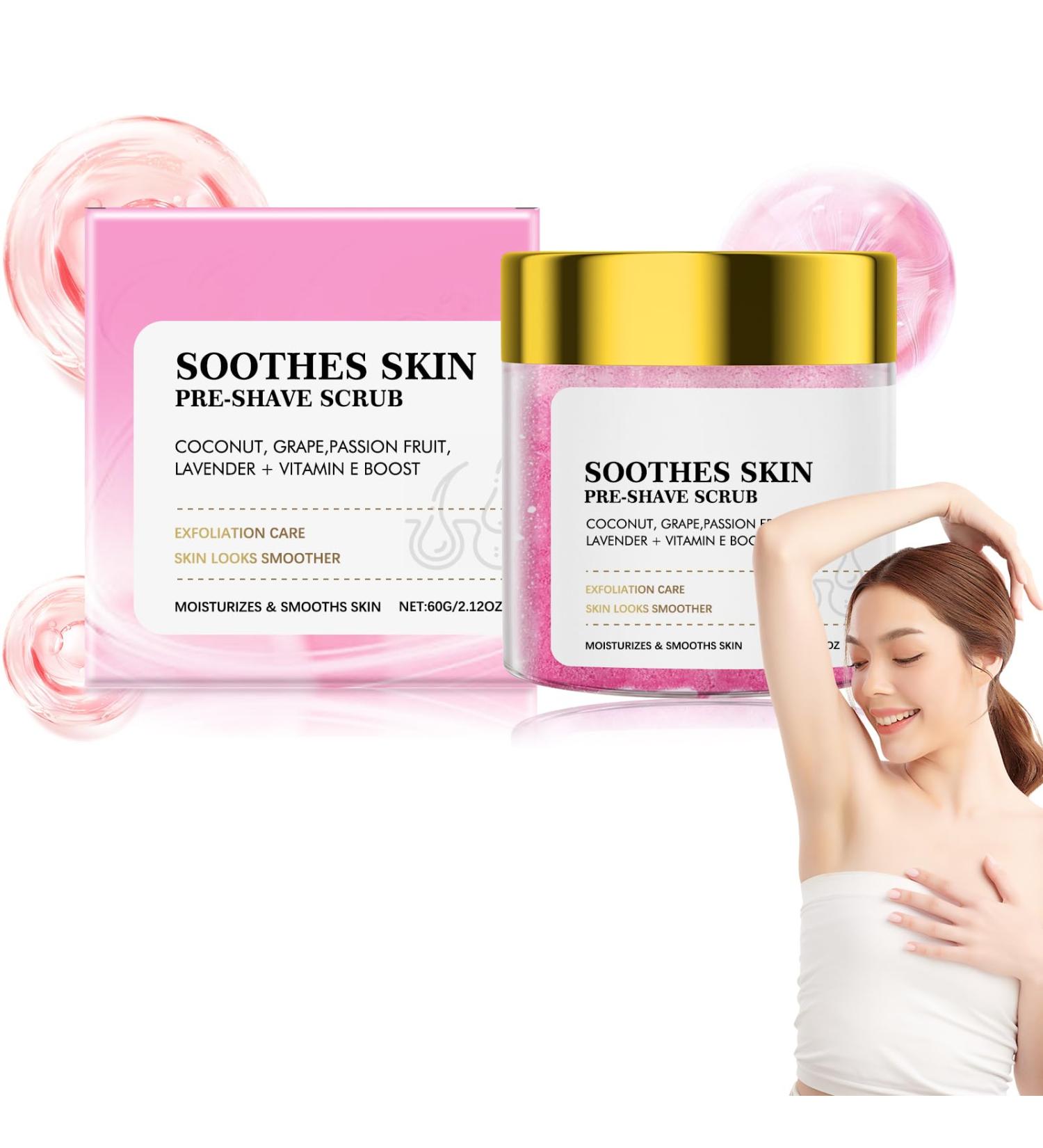 Shantou Youjia Hair remover preshave scrub for women peeling scrub against ingrown hairs gentle exfoliator for smoother skin deep cleansing and refreshing 60 g - Buy Online on GoSupps.com