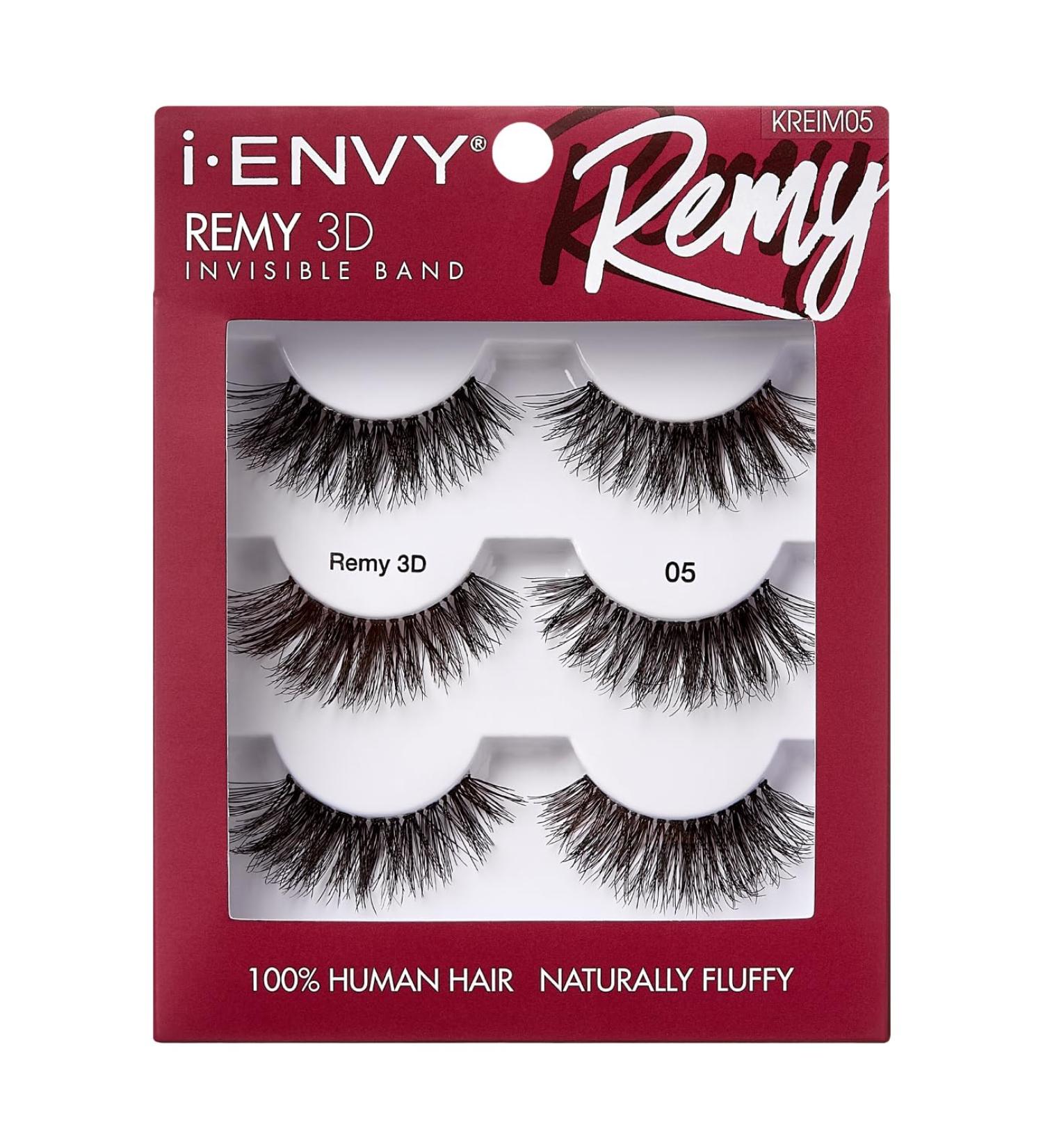 Buy i-ENVY 3D False Lashes Value Pack - 100% Human Hair Natural Fluffy Wispy Invisible Band Reusable Eyelashes (05) - Ship Internationally - Buy Online on GoSupps.com