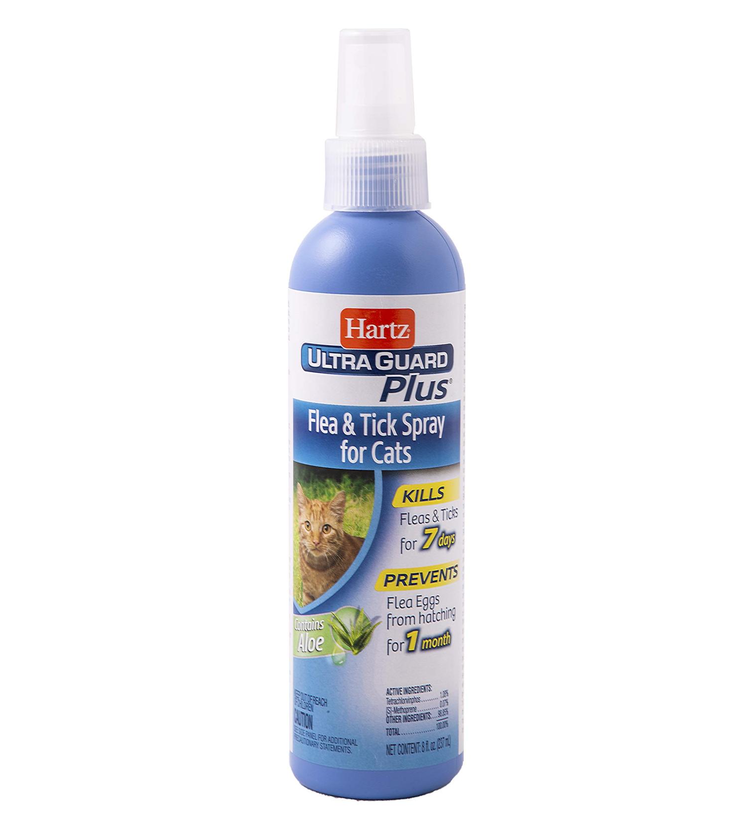 Hartz UltraGuard Plus Cat Flea & Tick Spray 8 oz - Fast-Acting Protection - Buy Online on GoSupps.com