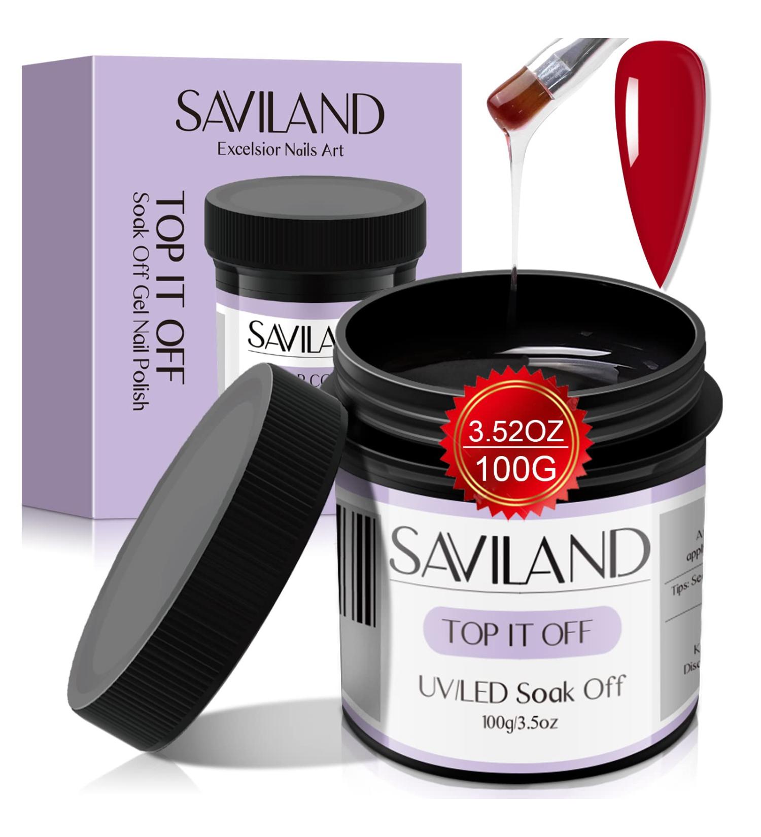 Saviland Gel Top Coat - 3.5OZ No Wipe Clear Nail Polish for Professionals & DIY Manicures - Buy Online on GoSupps.com