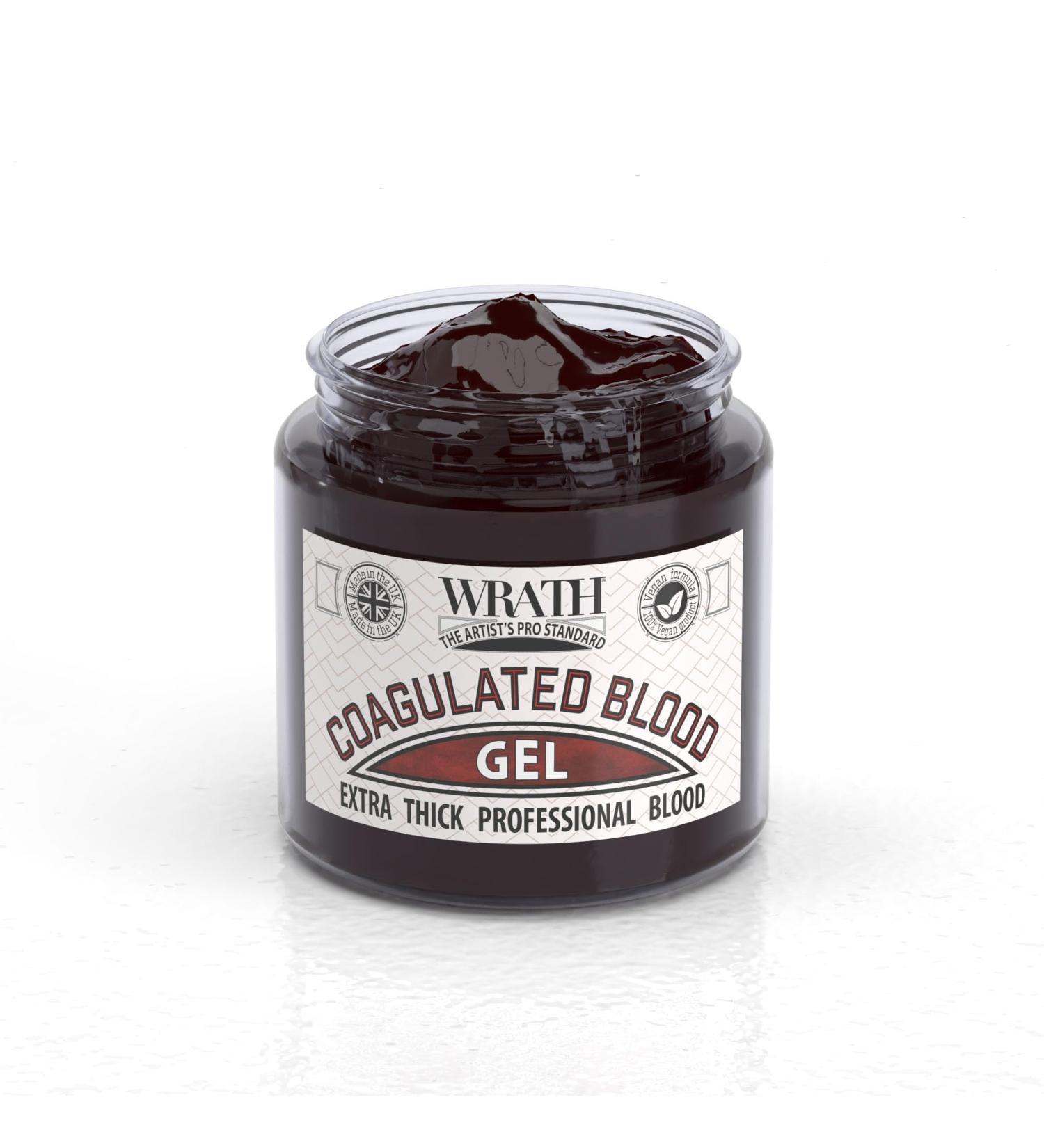 WRATH Coagulated Blood Gel - Professional Extra Thick Fake Blood Scab SFX Make-up Halloween for Scars Cuts Costumes & Vampires (30g) - Buy Online on GoSupps.com