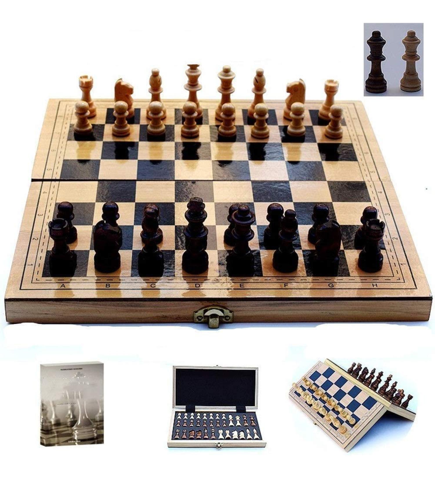 Set L/S Size Foldable Wooden with Magnetic Checkerboard Teaching Book Free for Kids/Children Adults (Color : Wood Size : S) (Wood Small) - Buy Online on GoSupps.com