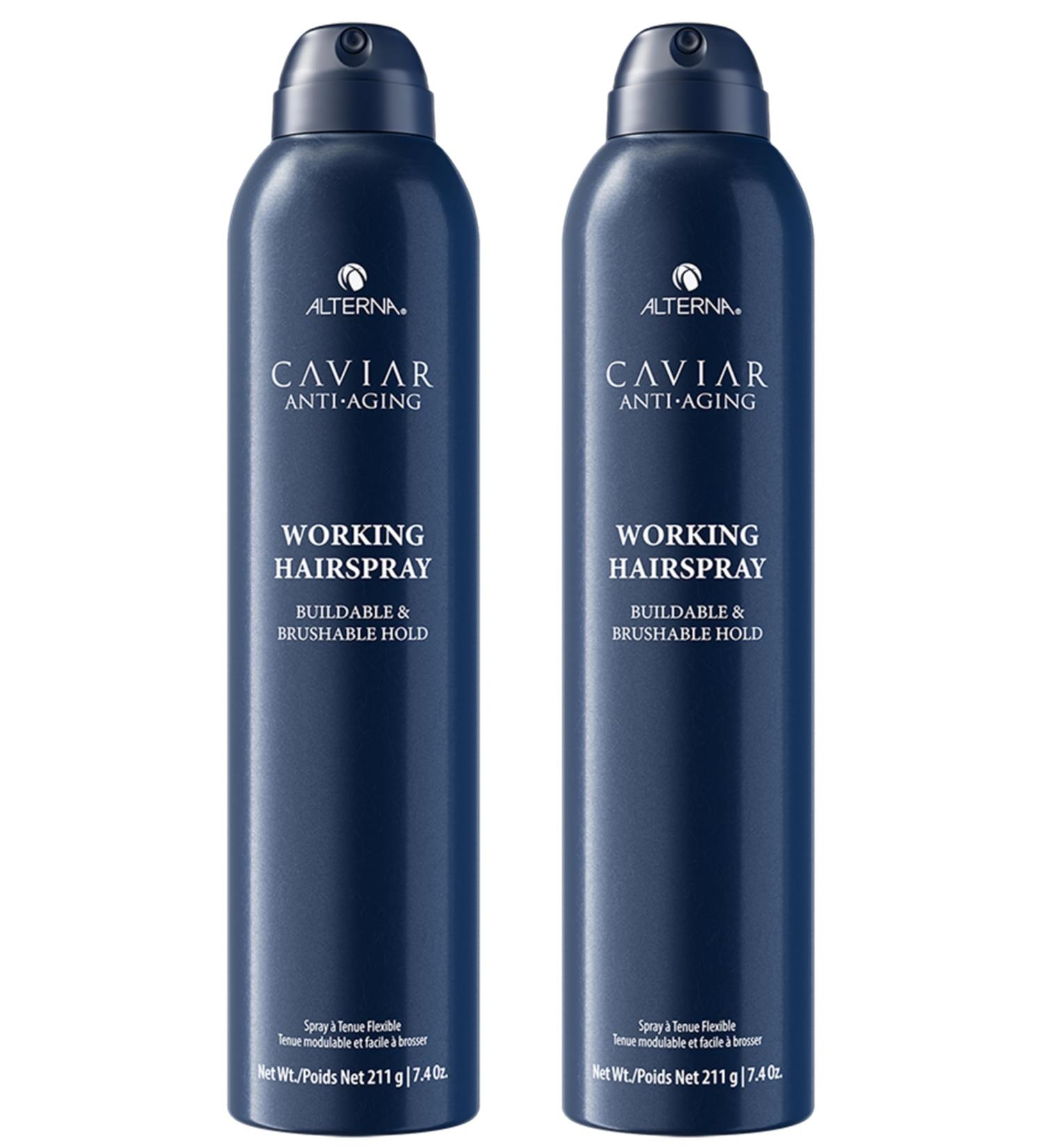 Alterna Caviar Anti-Aging Professional Styling Working Hair Spray Ultra-dry Brushable Helps Control Frizz & Adds Shine Sulfate Free Pack of 2 15.5 Ounce (Pack of 2) - Buy Online on GoSupps.com