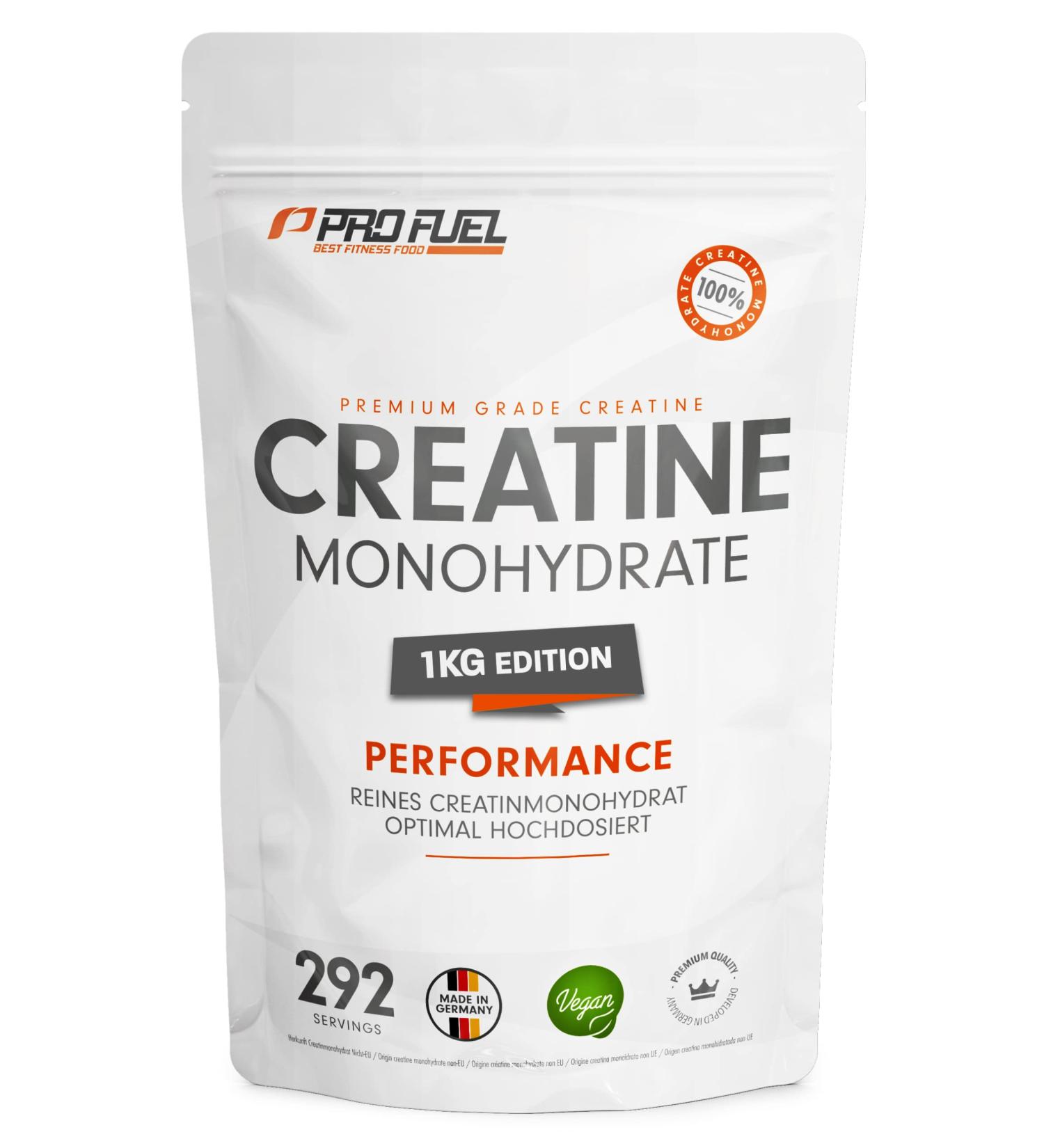 Buy 1kg Pure Micronized Creatine Monohydrate Powder - Vegan Additive-Free 292 Portions - Optimally High-Dose for Enhanced Performance | International Shipping Available - Buy Online on GoSupps.com