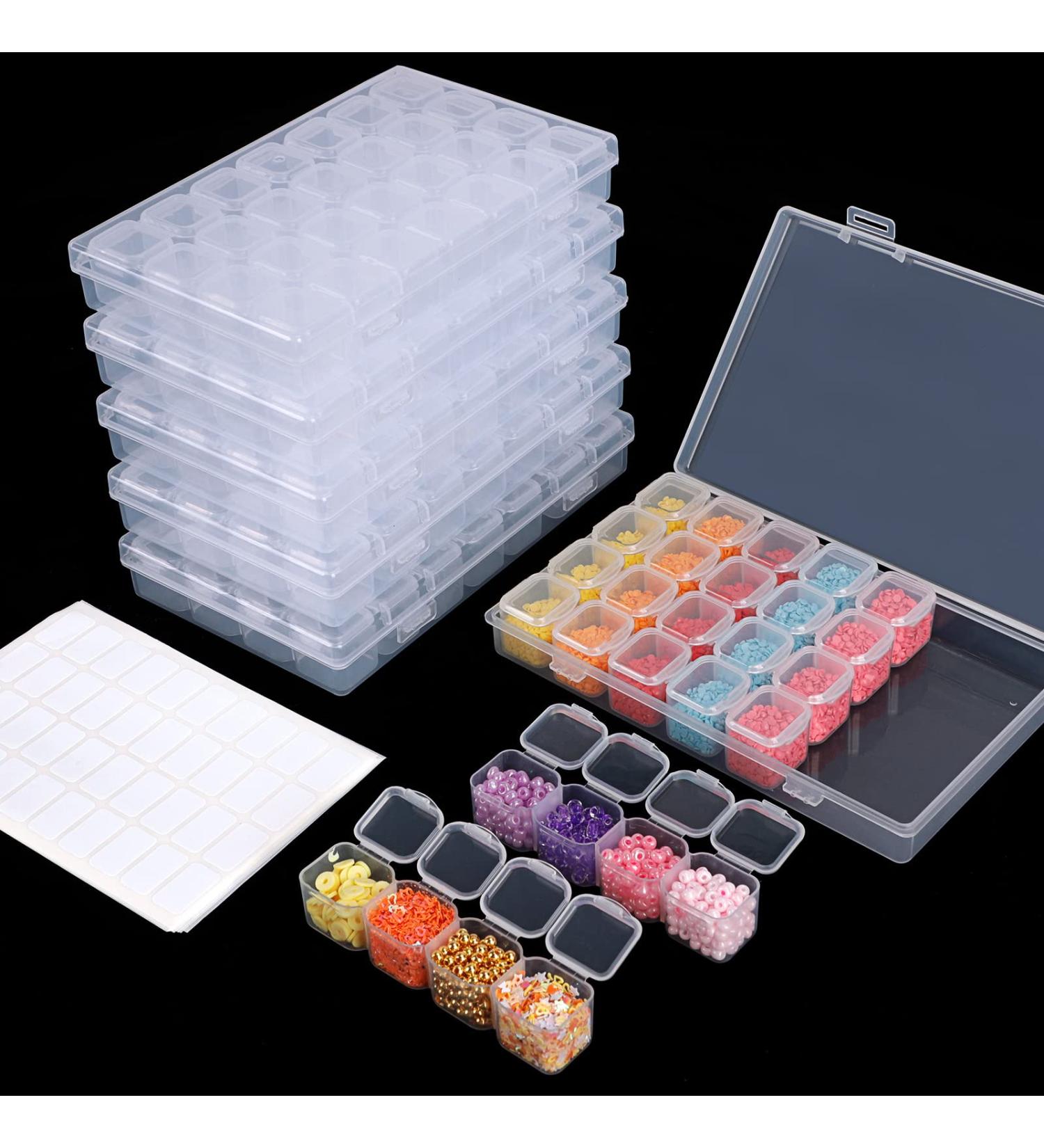 SGHUO 168 Slots Diamond Painting & Bead Organizer - 6pcs Transparent Plastic Boxes - Buy Online on GoSupps.com