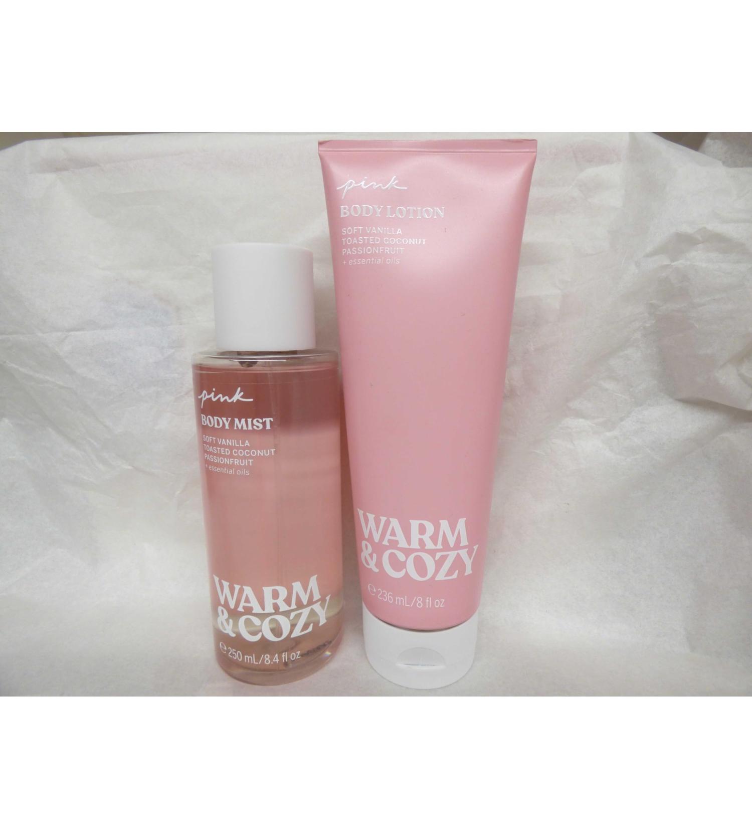 2 VS fragrance lotion 8 fl oz & perfume mist 8.4 fl oz bundle set (Warn and Cozy)