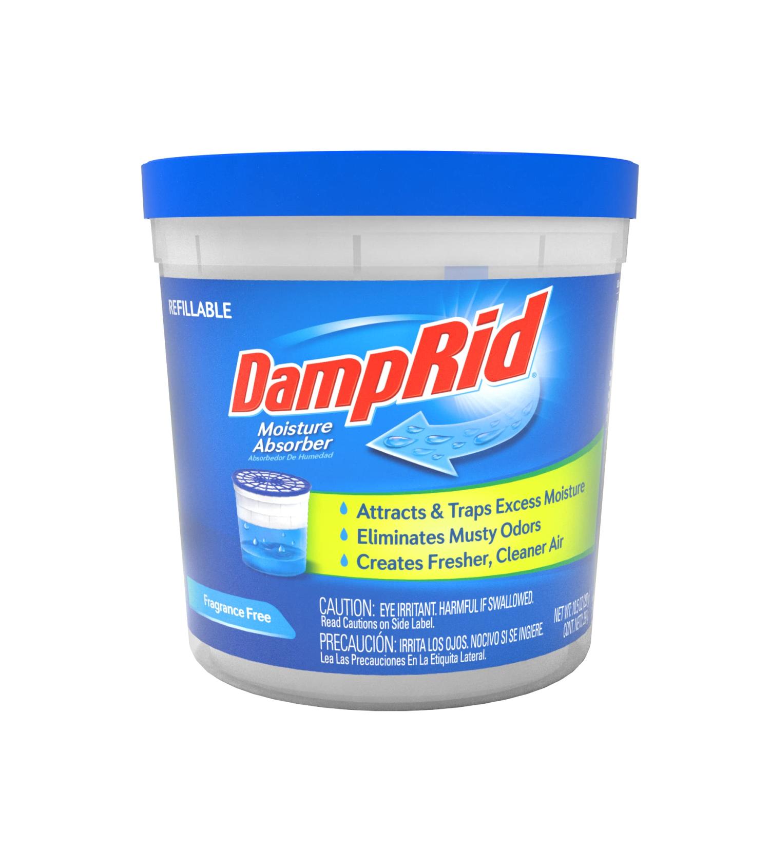 DampRid Fragrance Free Refillable Moisture Absorber - 10.5oz | Eliminate Humidity for Fresher Air | International Shipping Available - Buy Online on GoSupps.com