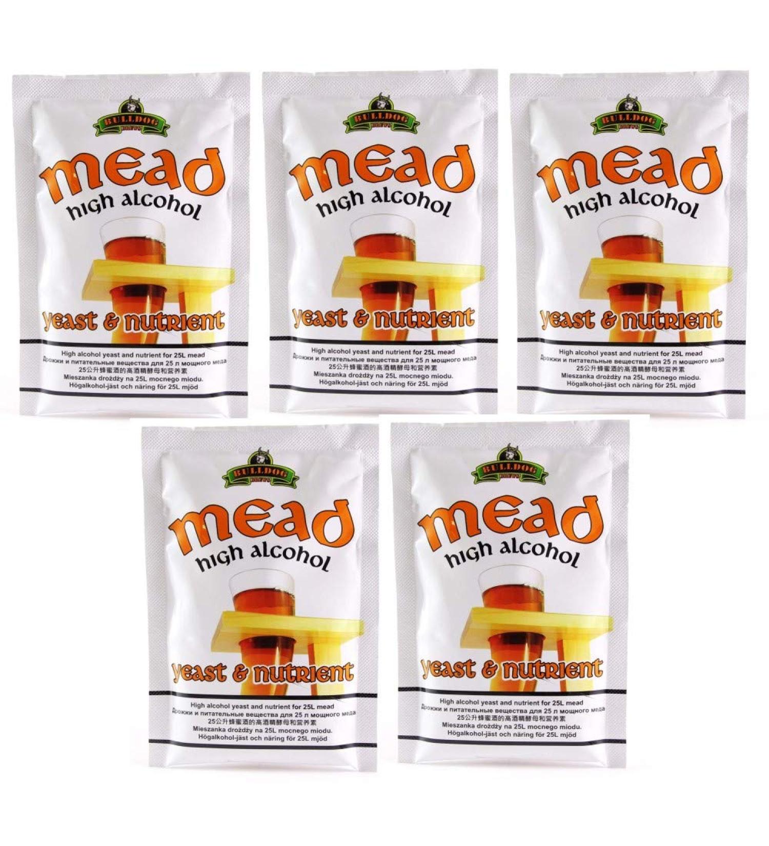 5 x Honey Yeast Bulldog Mead - Buy Online on GoSupps.com