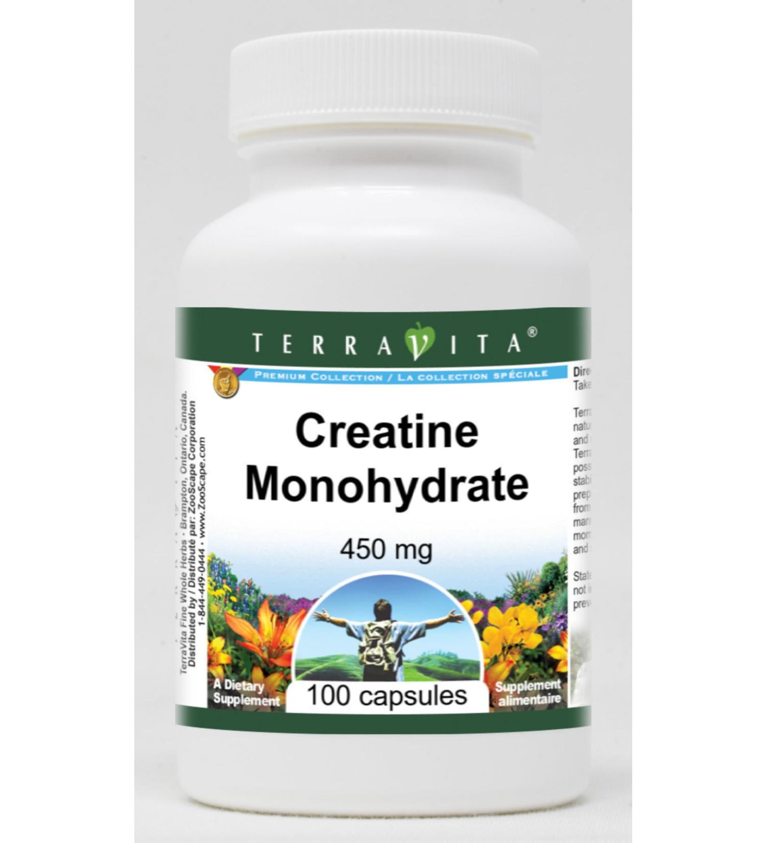 Creatine Monohydrate - 450 mg (100 Capsules ZIN: 510887) - 3 Pack - Buy Online on GoSupps.com
