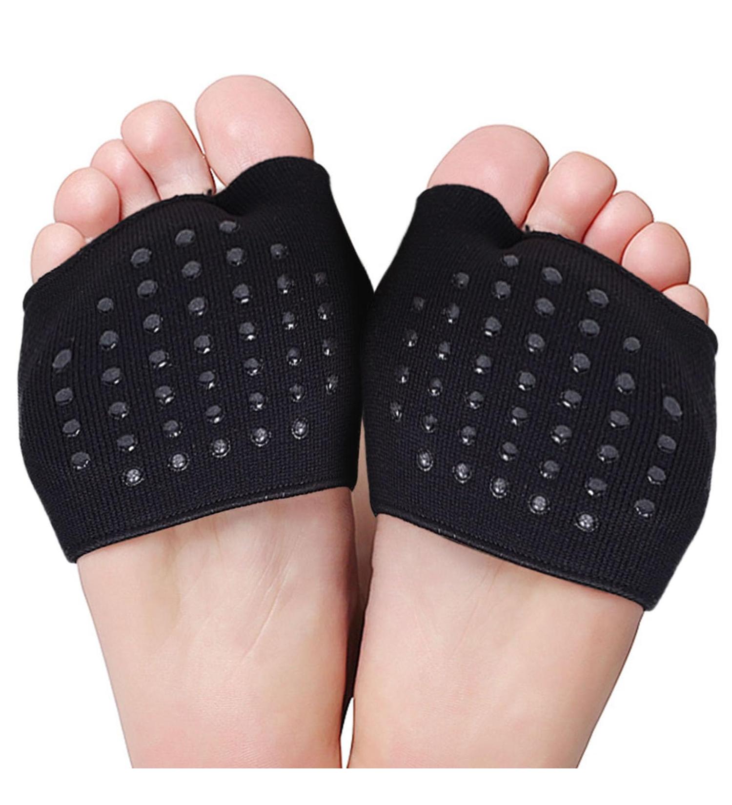 Zakasa Bale Cushion: XL Gel Silicone Forefoot & Midfoot Pads for Men & Women - Soft Black Foot Cushions (1 Pair) - Buy Online on GoSupps.com