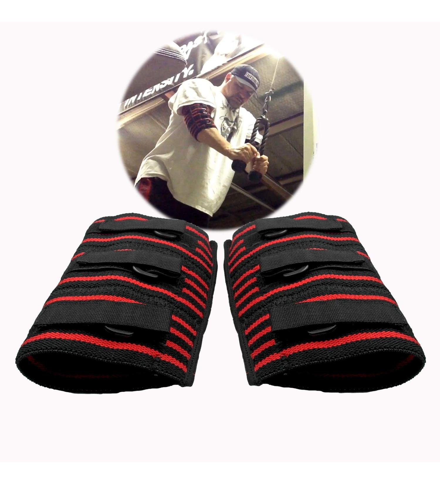 Mowane XL Weightlifting Elbow Sleeves - Adjustable Compression Support for Men (1 Pair) - Buy Online on GoSupps.com