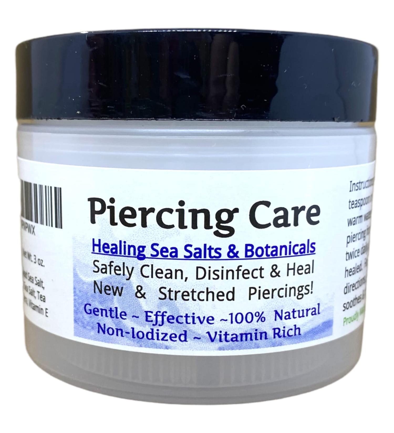 Urban ReLeaf Piercing Care: Healing Sea Salts Botanical Aftercare for New & Stretched Piercings - Non-iodized, Vitamin Rich - Buy Online on GoSupps.com