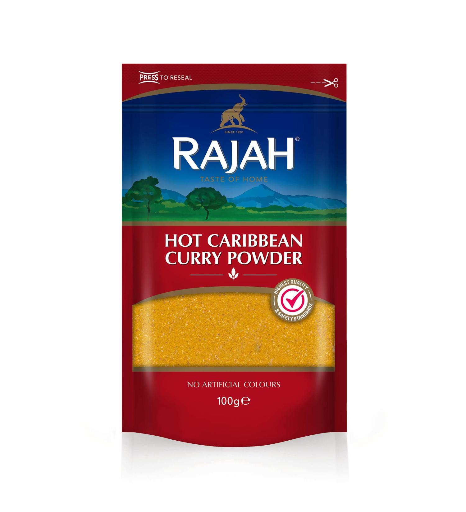 Rajah Caribbean Hot Curry Powder 100g