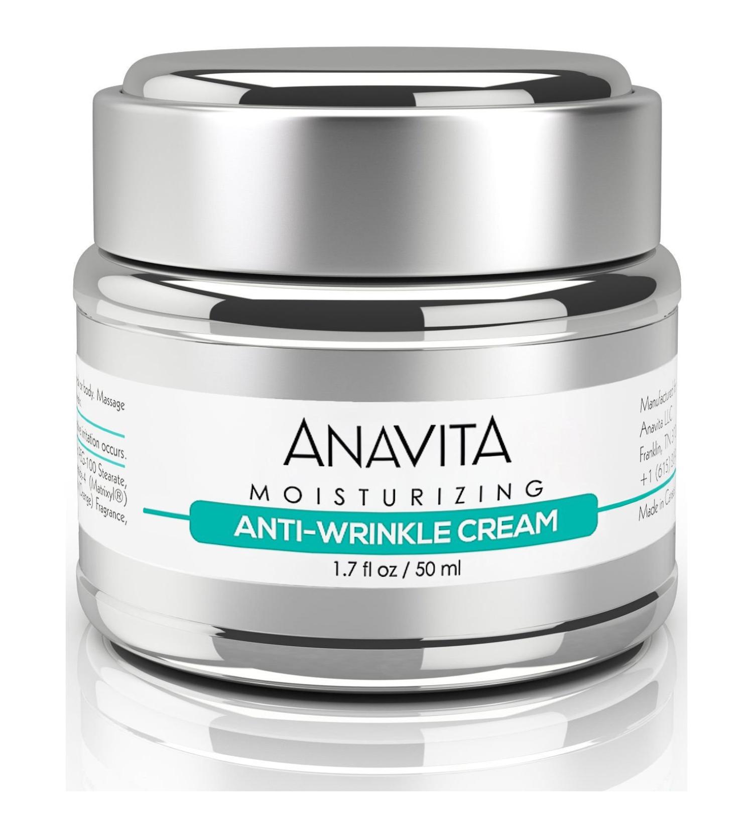 Anavita Anti-Aging Moisturizer Cream with Peptides & Hyaluronic Acid | Reduces Fine Lines & Wrinkles | Day & Night Face Neck & D collet Cream for Men & Women - 1.7 fl oz - Buy Online on GoSupps.com