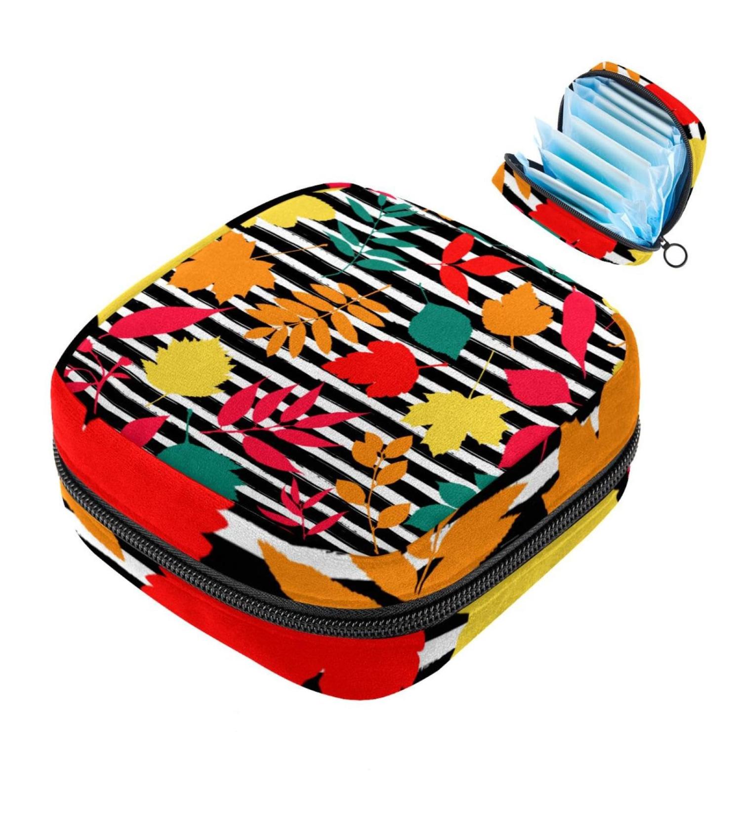 Javenproeqt Women's Binding Organizer - Reusable First Period Pocket | Large 17x17x12 cm | Lemon Green Pattern - Ideal for Girls & Women - Buy Online on GoSupps.com