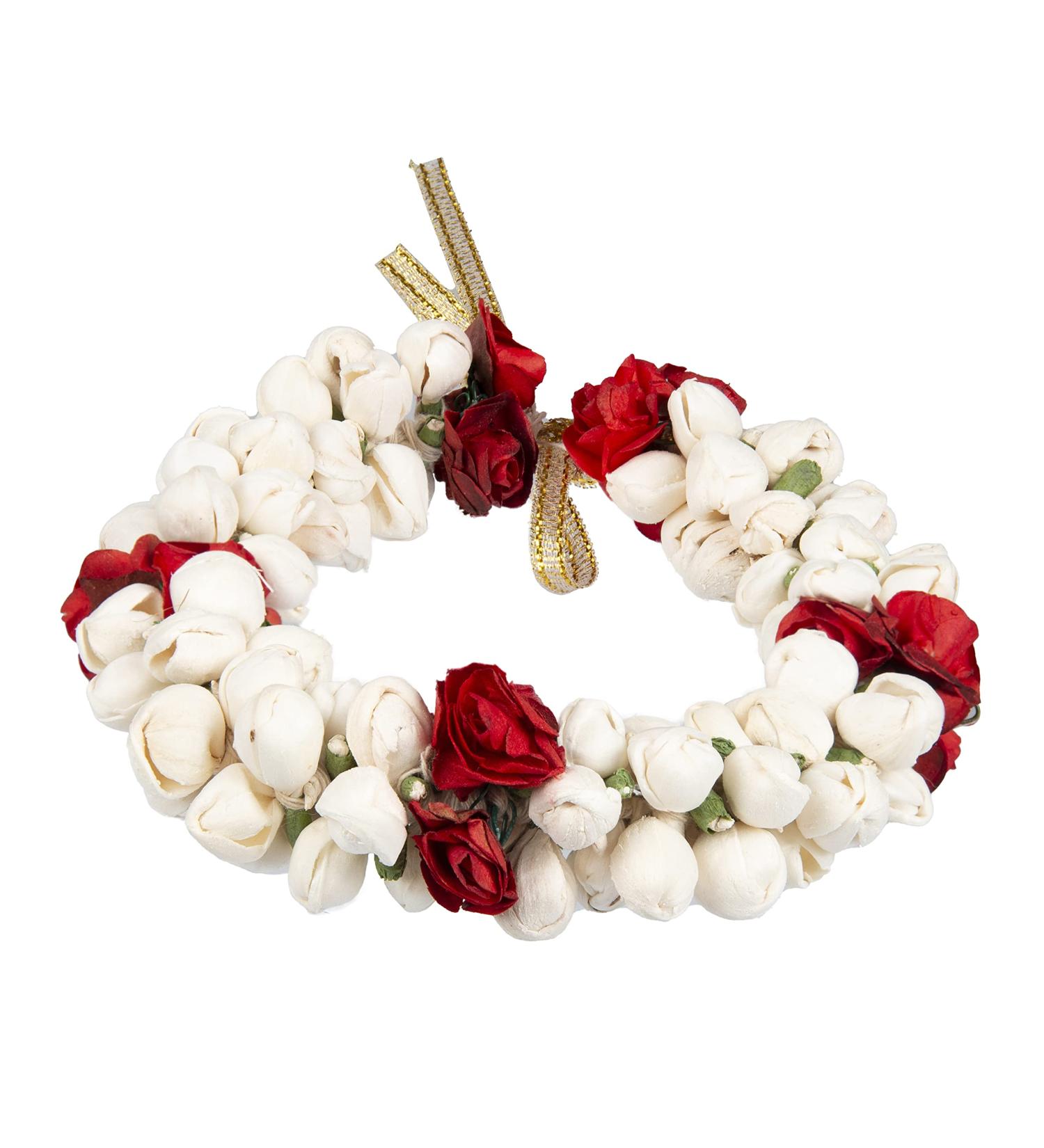 Indian Traditional Style Red and White Hair Accessories by Aakarshana Jewels - Buy Online on GoSupps.com
