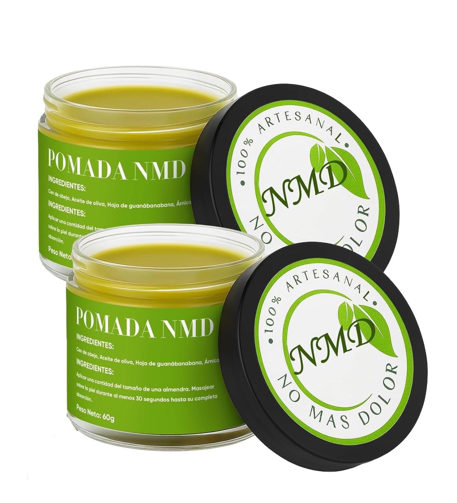 2PCS Pomada NMD Para Dolor Muscular - Natural Herbal Artesanal Cream with Olive Oil Beeswax Soursop Leaf Maximum Strength Comfort Cream for Muscle Feet Hands Legs Toes Back for All Ages - Buy Online on GoSupps.com
