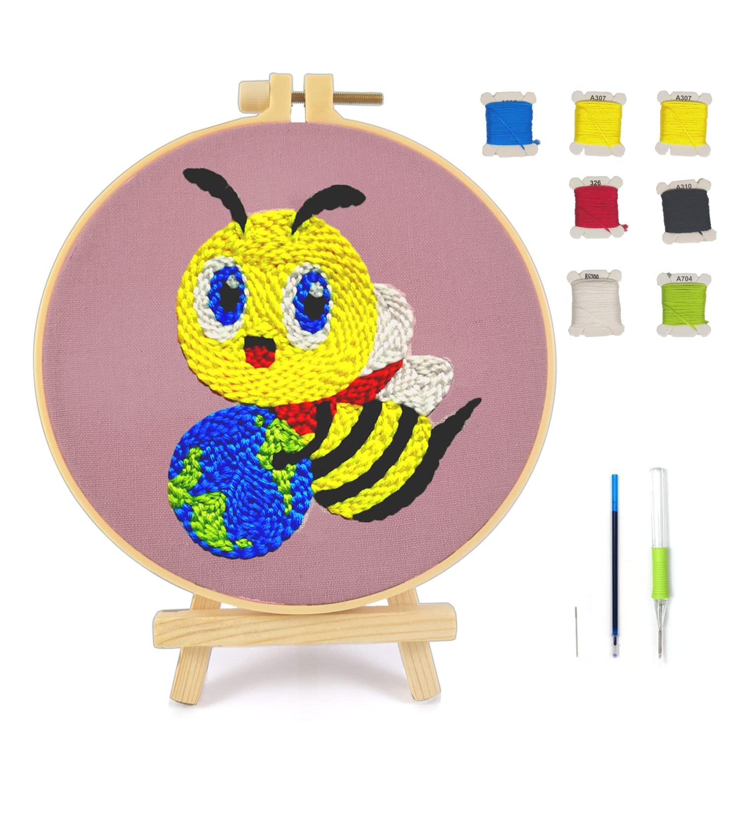 Punch Needle Starter Kit for Adults - Beginner Embroidery Pen Set - Buy Online on GoSupps.com