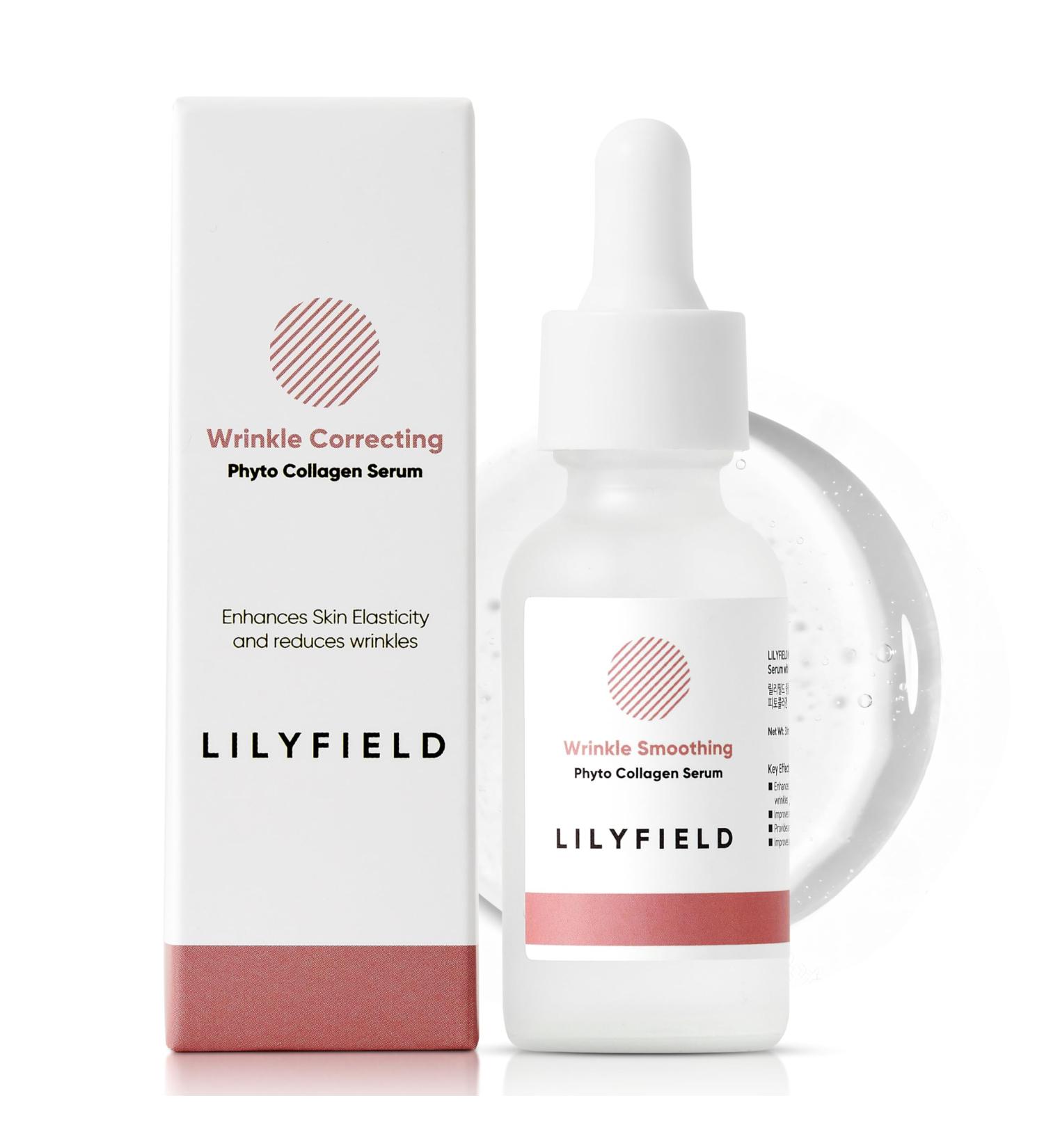 LILYFIELD Wrinkle Correcting Serum - Phyto Collagen & Vitamin C Anti-Aging Dark Spot Targeting | Korean Skincare for All Skin Types - 30ml - Buy Online on GoSupps.com