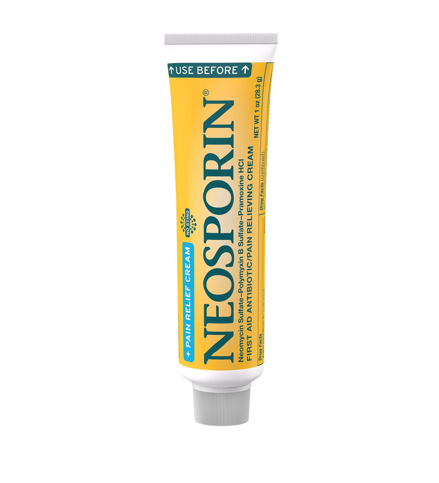 Neosporin Maximum Strength Antibiotic Cream 1oz | Fast Pain Relief | First Aid Treatment - Buy Online on GoSupps.com