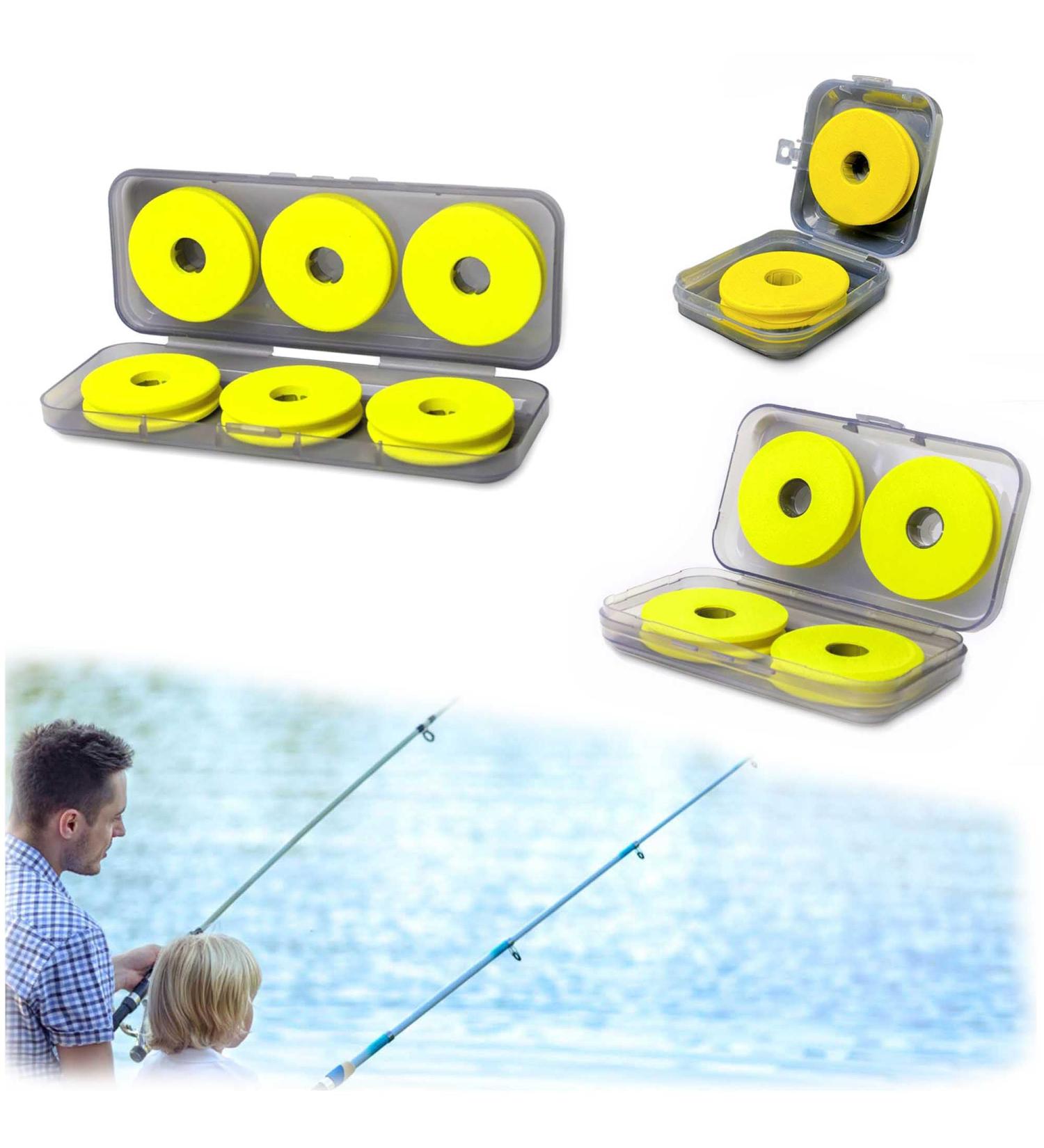 12-Piece Foam Fishing Line Winder and Storage Box - Hezhou Eva Wire Organizer for Hooks & Fishing Gear - Buy Online on GoSupps.com