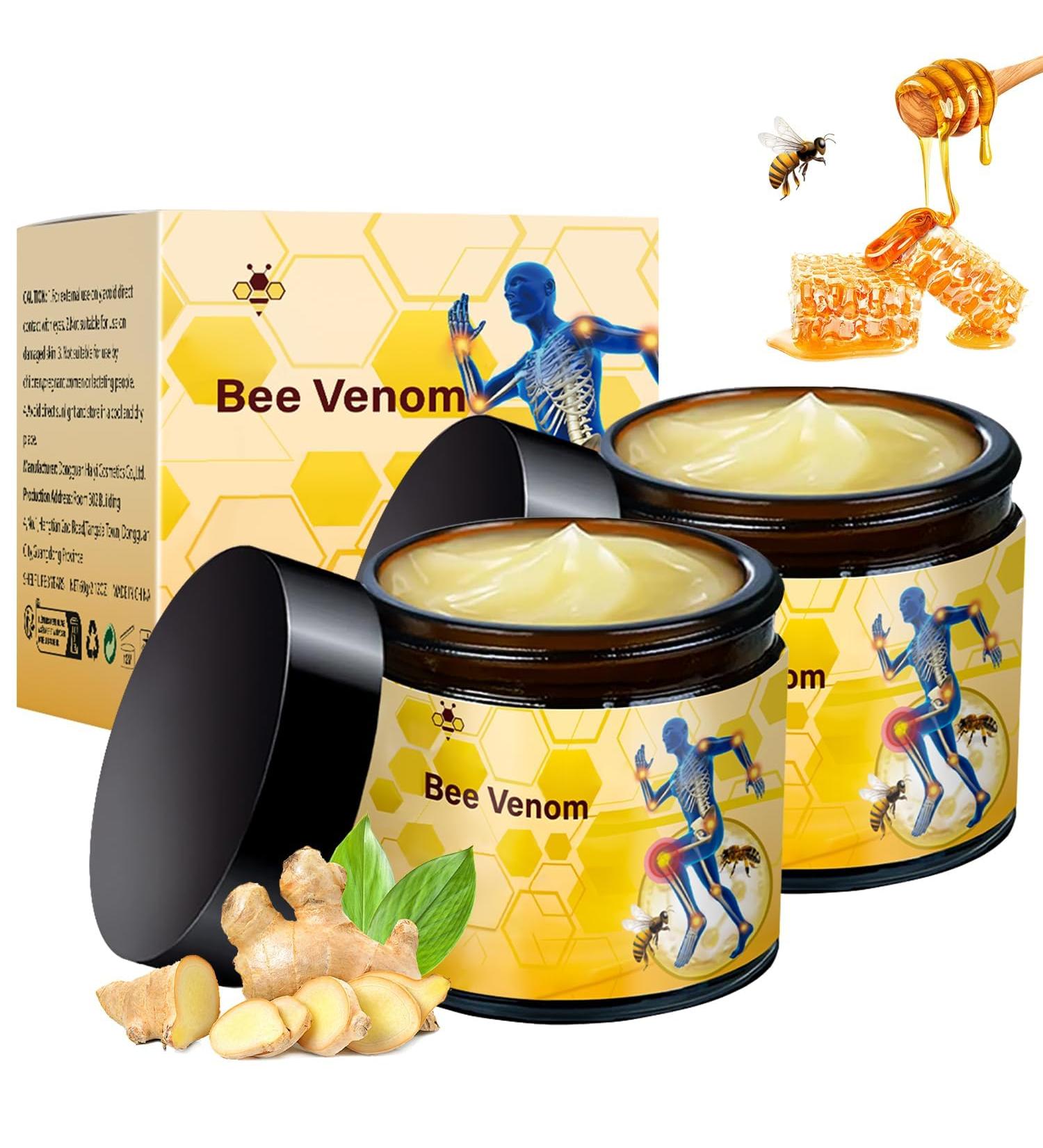 2 Pcs Botulinum Toxin & Bee Venom-Relief Bone Healing Cream Professional Bee Venom Cream Natural Joint Relief Gel for Neck Waist Back Hand Feet and Leg for All Skin Types - Buy Online on GoSupps.com