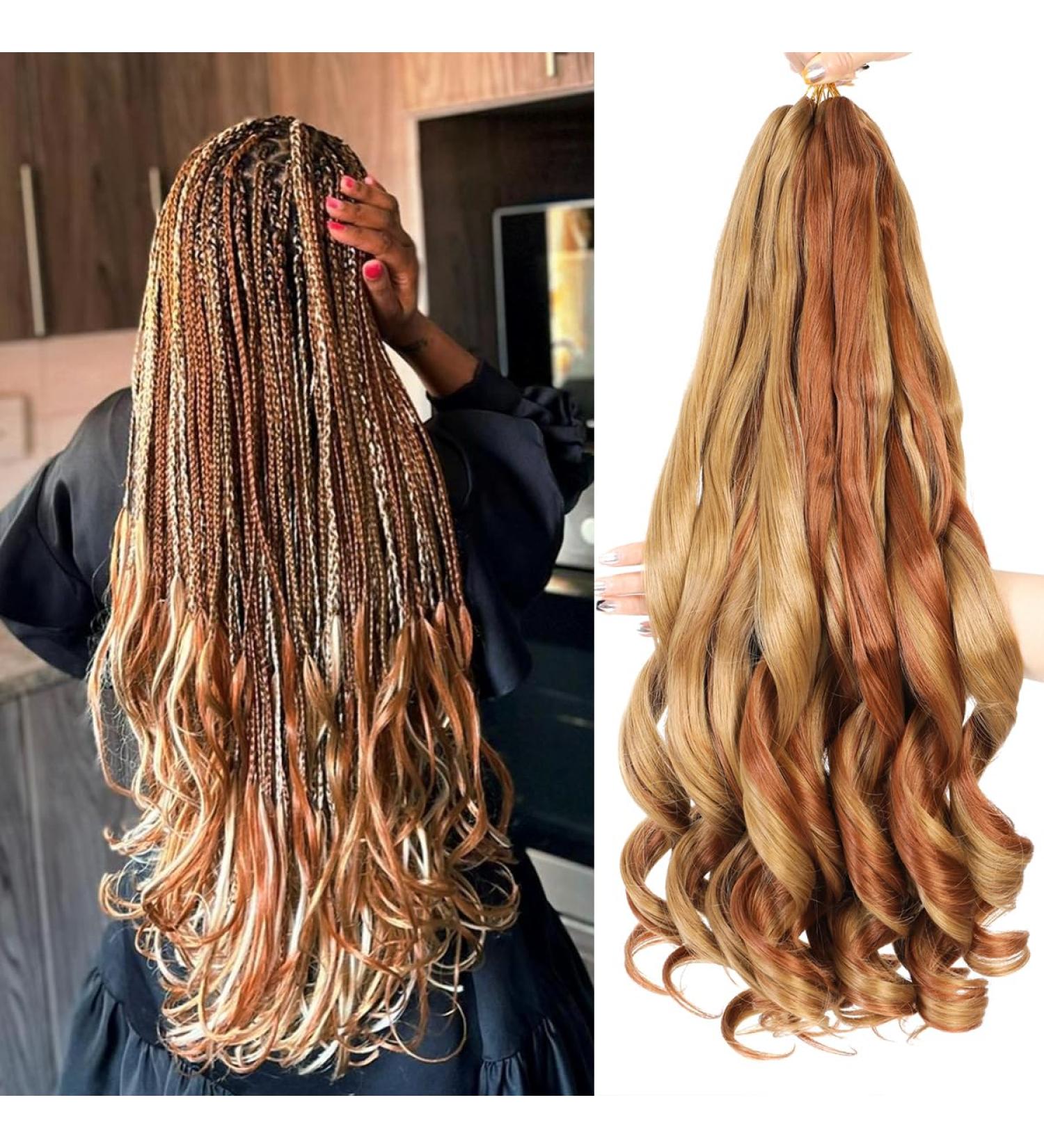 Buy French Curls Braiding Hair - 8 Pack Pre-Stretched 24 Inch Loose Wave Extensions (27/30#) - Premium Synthetic Curly Hair for International Shipping - Buy Online on GoSupps.com