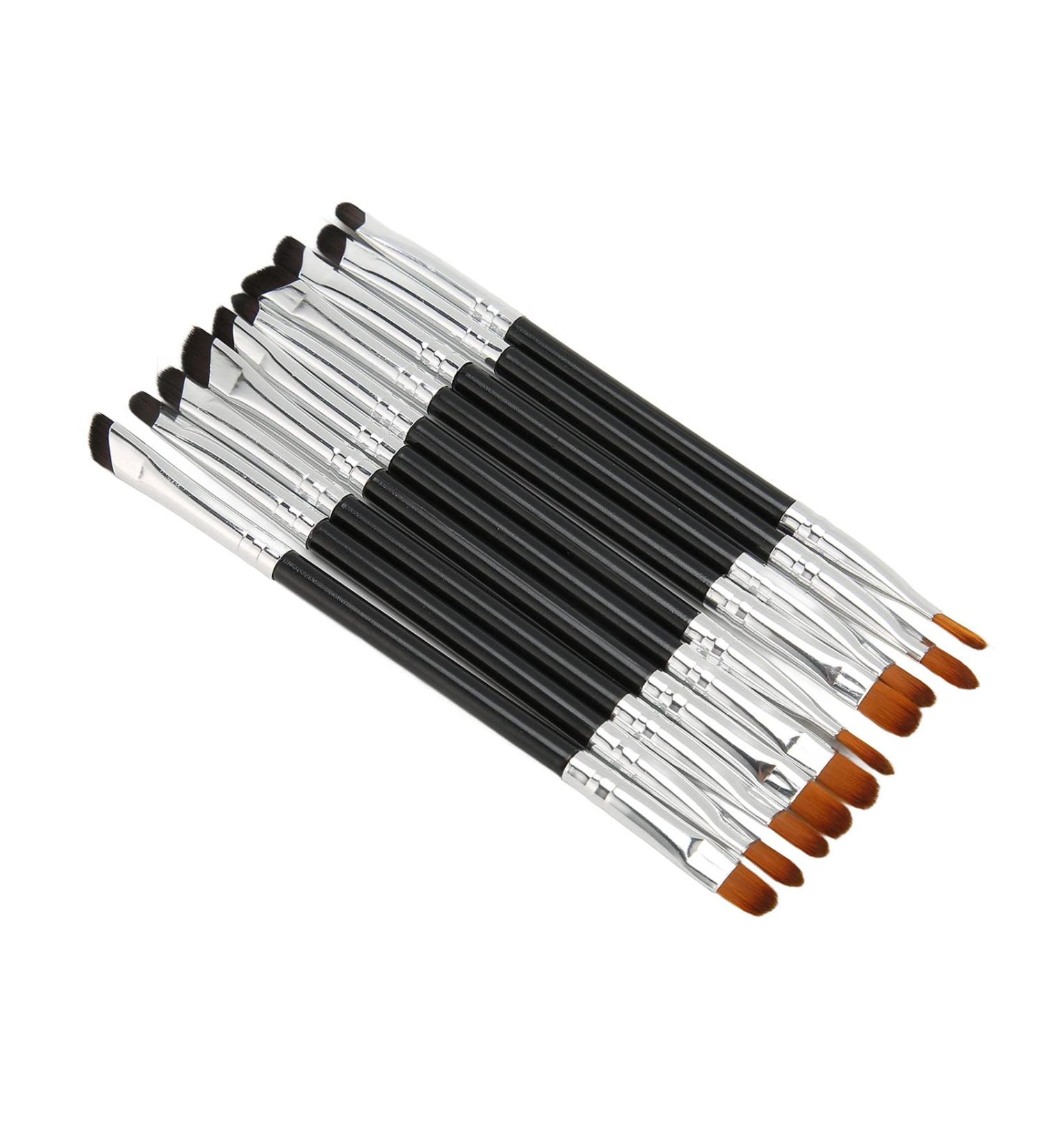 10pcs Sickle Brush Soft Detail Makeup Cosmetic Artificial Fiber - Buy Online on GoSupps.com