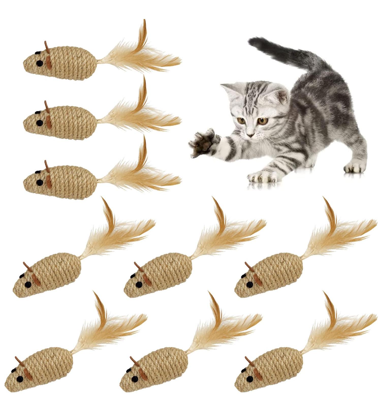 Shengruili 9-Piece Interactive Cat Toy Mice Set - Best Toys for Cats & Kittens - International Shipping Available - Buy Online on GoSupps.com