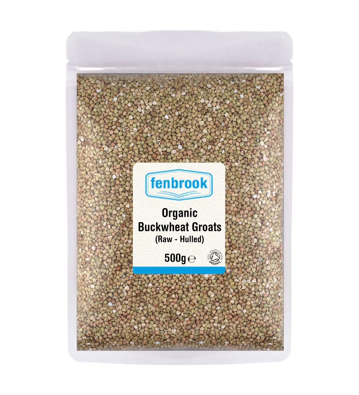 Organic Raw Hulled Buckwheat Groats 500g - Certified by Fenbrook Organic - Buy Online on GoSupps.com