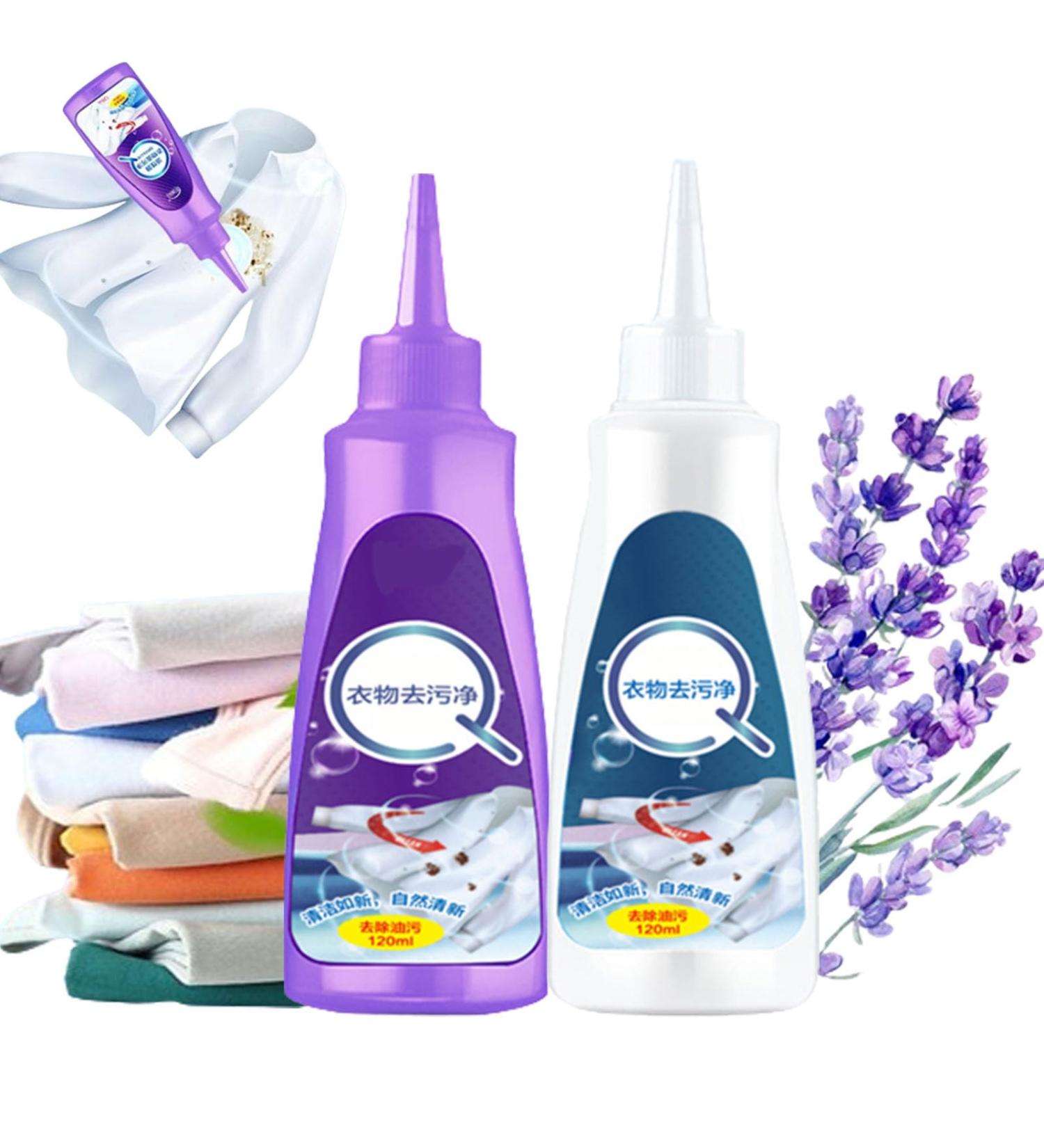 Symmetry Stain Remover | Graceiful Active Enzyme Laundry Stain Remover - Purple Bottle 2PCS | Best Stain Solution for White Shirts - Buy Online on GoSupps.com