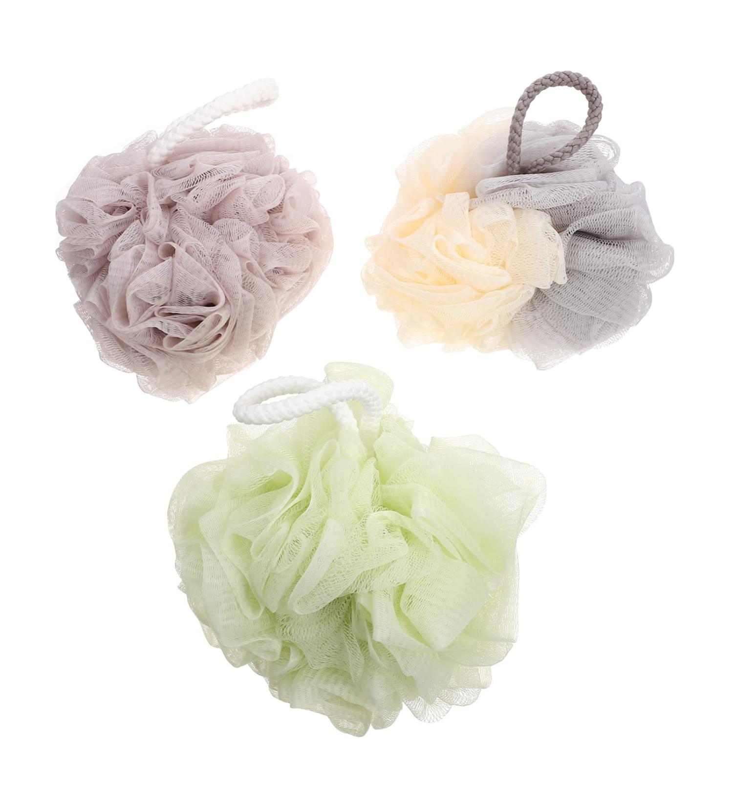 3pcs Bath Ball Set - Exfoliating Mesh Scrubber for Soft Skin | International Shipping Available - Buy Online on GoSupps.com