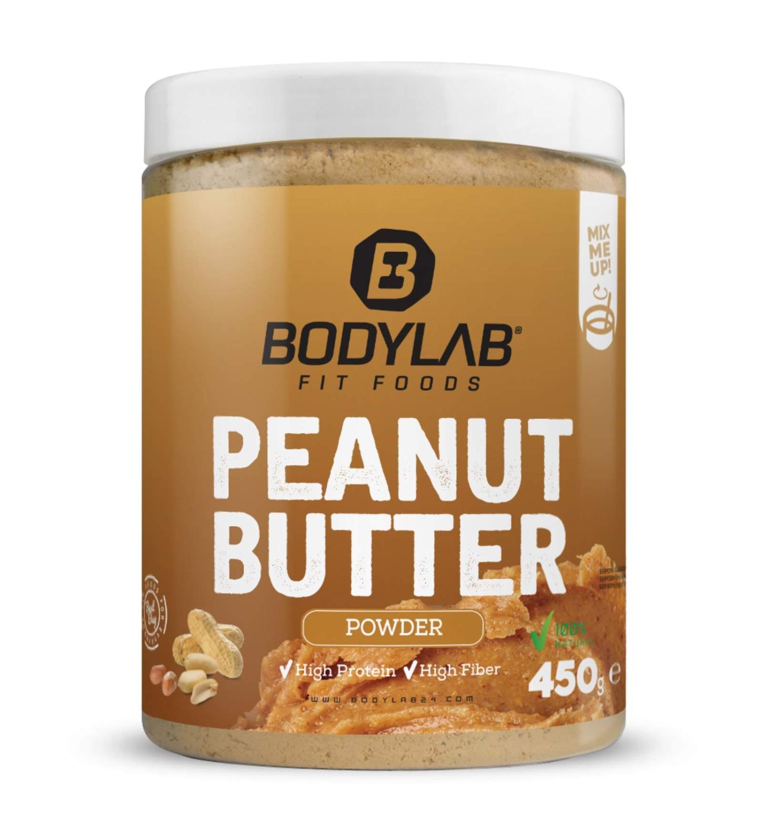 BODYLAB24 High protein Peanut Butter Powder Light 450g protein-containing powder from ground peanuts with all nutrient advantages of peanuts with significantly lower fat content