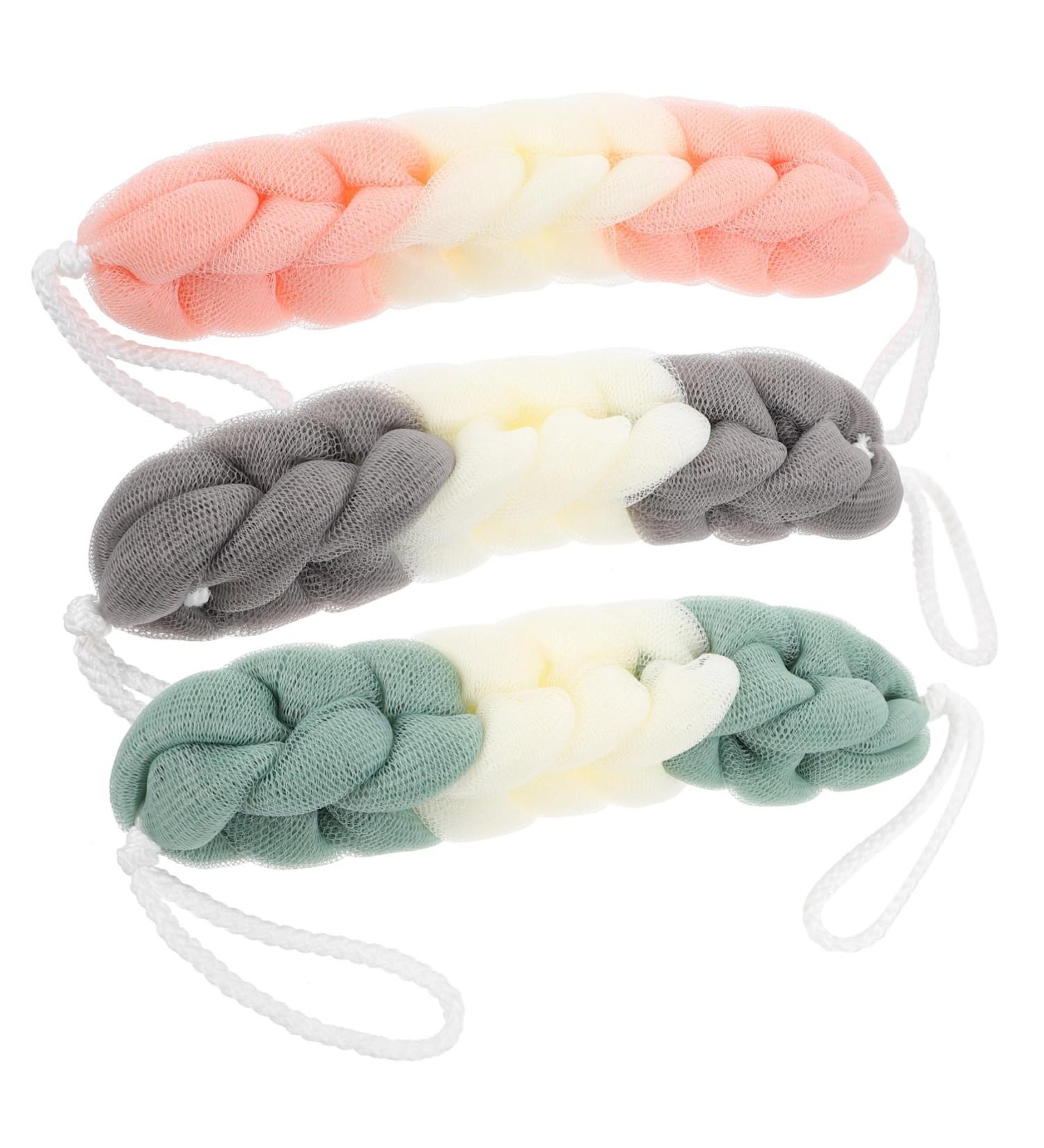 MERRYHAPY 3pcs Long Back Scrubber Shower Loofah - Soft Polyester Cotton Bath Sponge for Adults - Ultimate Shower Experience International Shipping Available - Buy Online on GoSupps.com