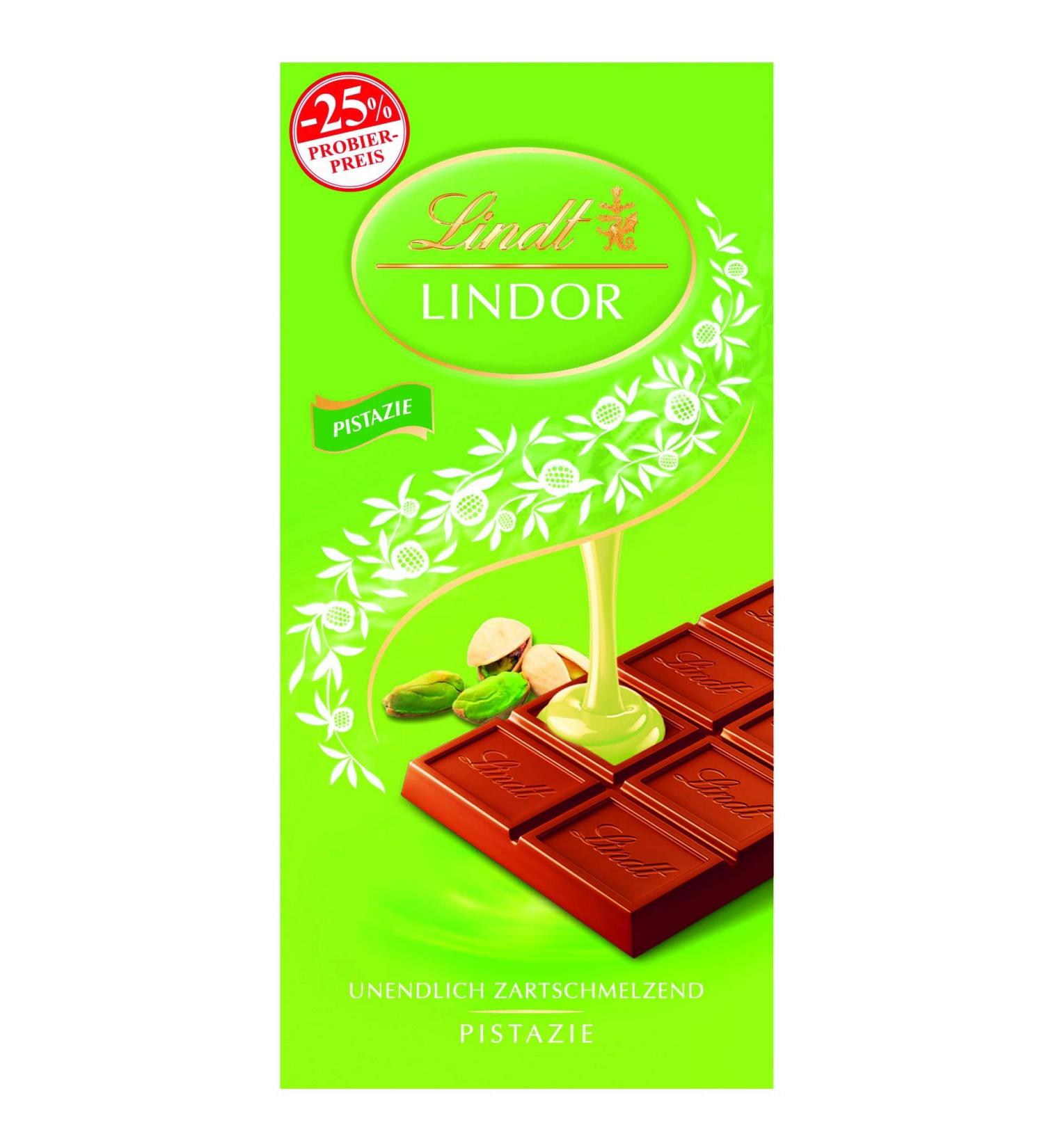 Lindt Pistachio Chocolate 100g - Finest Whole Milk Chocolate with Delicate Filling | Buy 10 Pack Promotion | Perfect Chocolate Gift - Buy Online on GoSupps.com