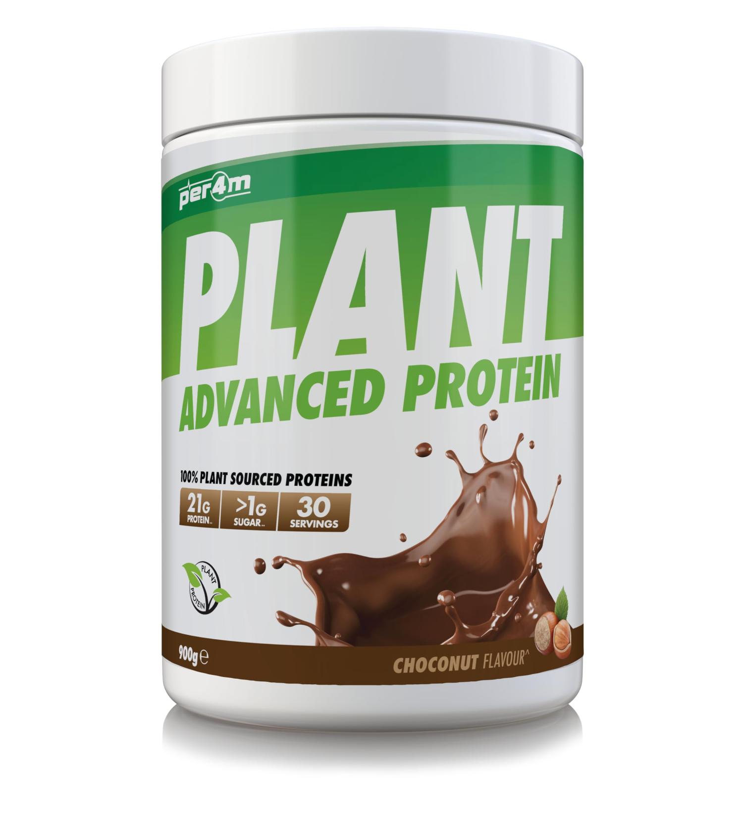 Per4m PLANT Protein Matrix | 30 Servings of High Protein | Plant Shake with Amino Acids | for Optimal Nutrition When Training | Low Sugar Gym Supplements (Chocotella/Choconut 900g)
