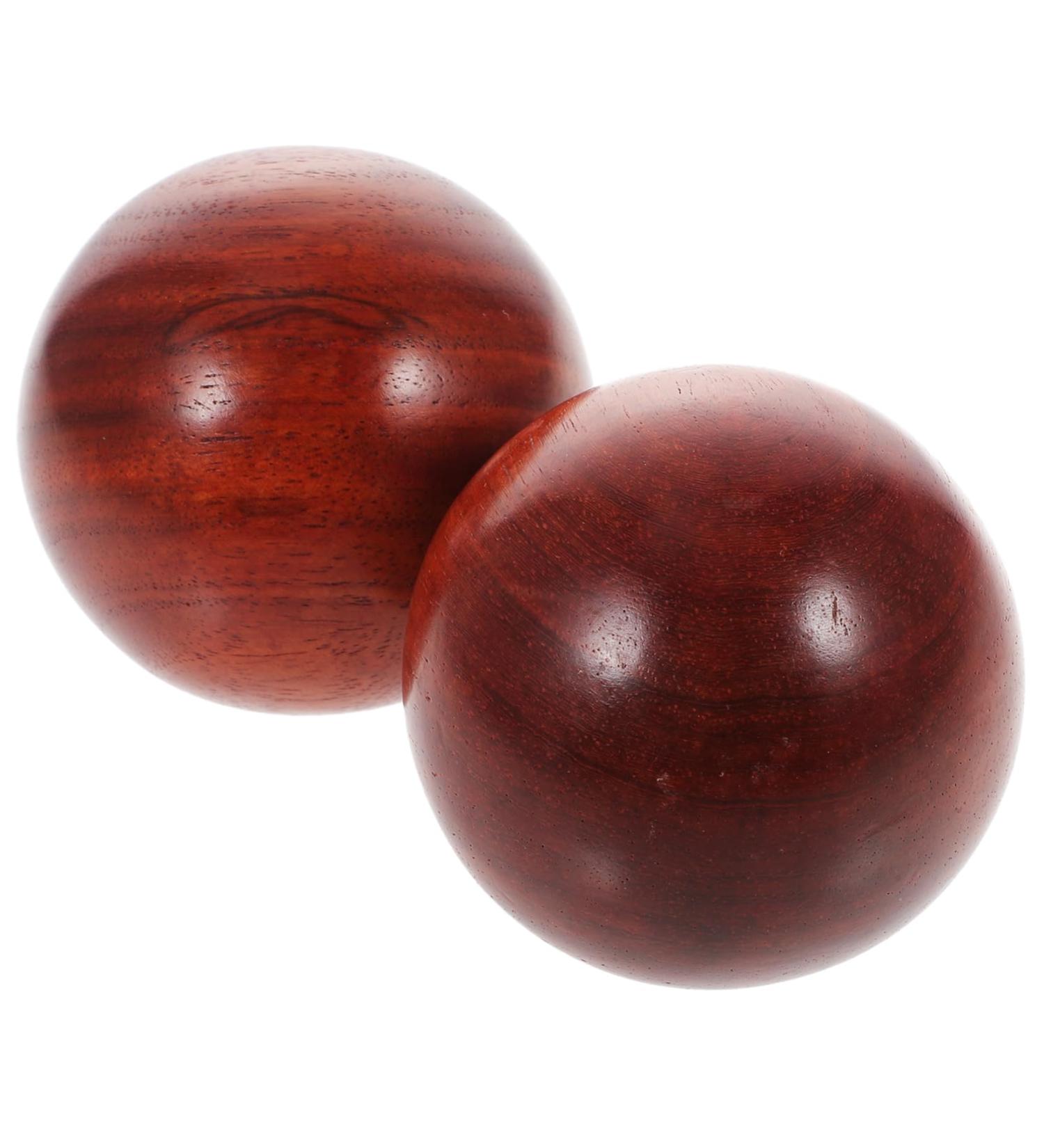 Gatuida 4 Set Handball Massage Balls | Portable Wooden Hand Massager for Stress Relief - Perfect for Home & Travel - Buy Online on GoSupps.com