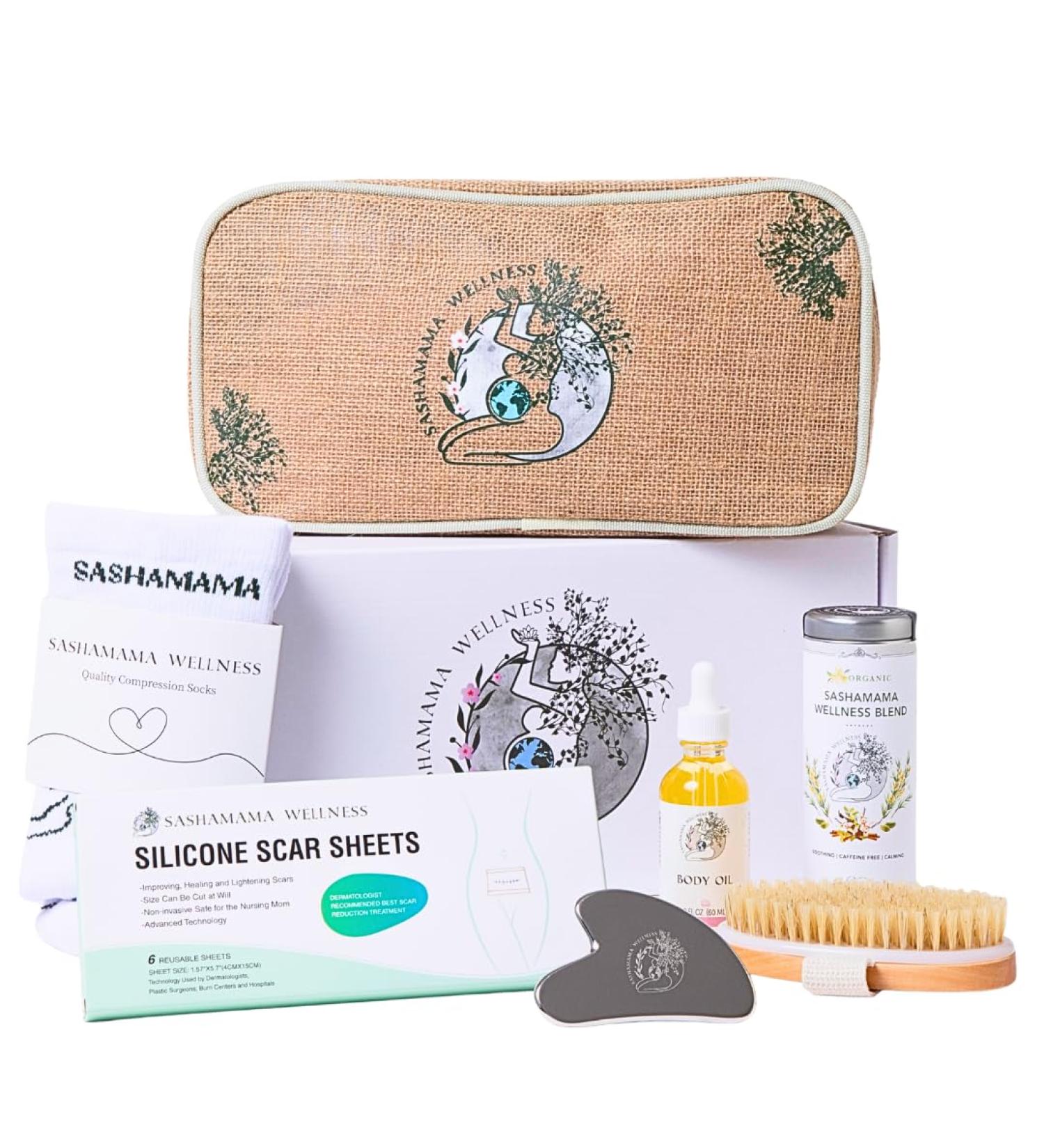 Luxury Baby Shower Gifts & Pregnancy Gift Box for First Time Moms | Postpartum Essentials & Recovery Care | Sashamama Gifts - Buy Online on GoSupps.com